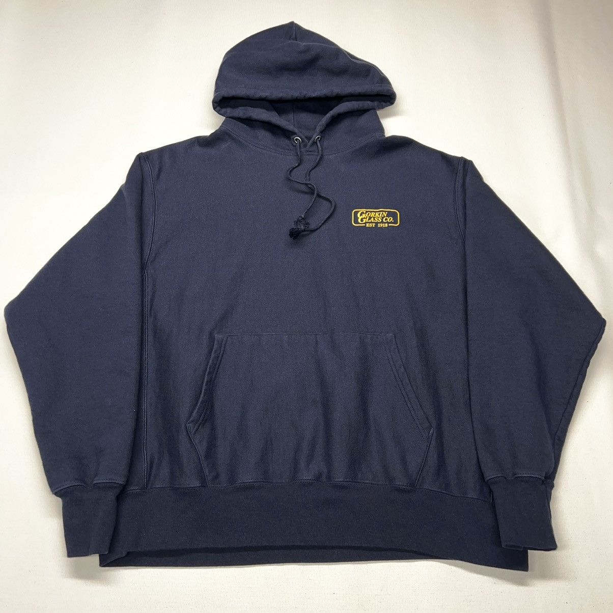 Champion Champion Reverse Weave Hoodie Blue Sweatshirt Glass Logo Y2K Size US XL / EU 56 / 4 - 1 Thumbnail