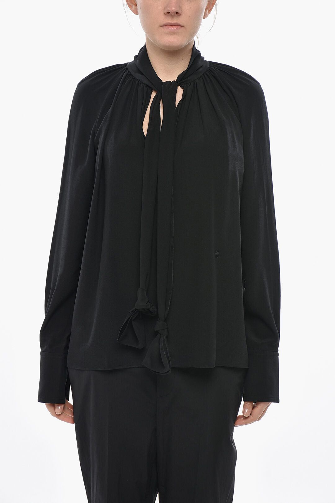 Givenchy Silk Tie-Neck Blouse Size M / US 6-8 / IT 42-44 - 1 Thumbnail