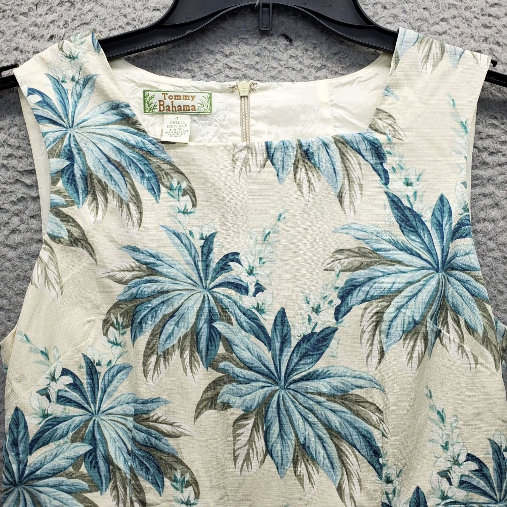 Tommy Bahama Tommy Bahama Shift Dress Womens 4 Multicolor Tropical Silk Lined Square Neck Back Zip Dress Size S / US 4 / IT 40 - 3 Thumbnail