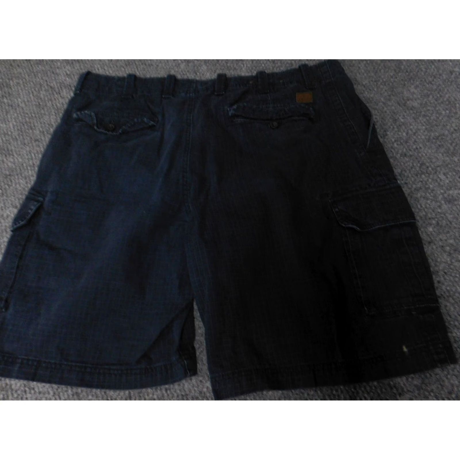 Izod IZOD Mens Cargo Shorts 40 Blue Flat Front Zip Cargo Casual Cotton KnIT Logo Breathable Regular Men’s 40 Size US 40 / EU 56 - 6 Thumbnail