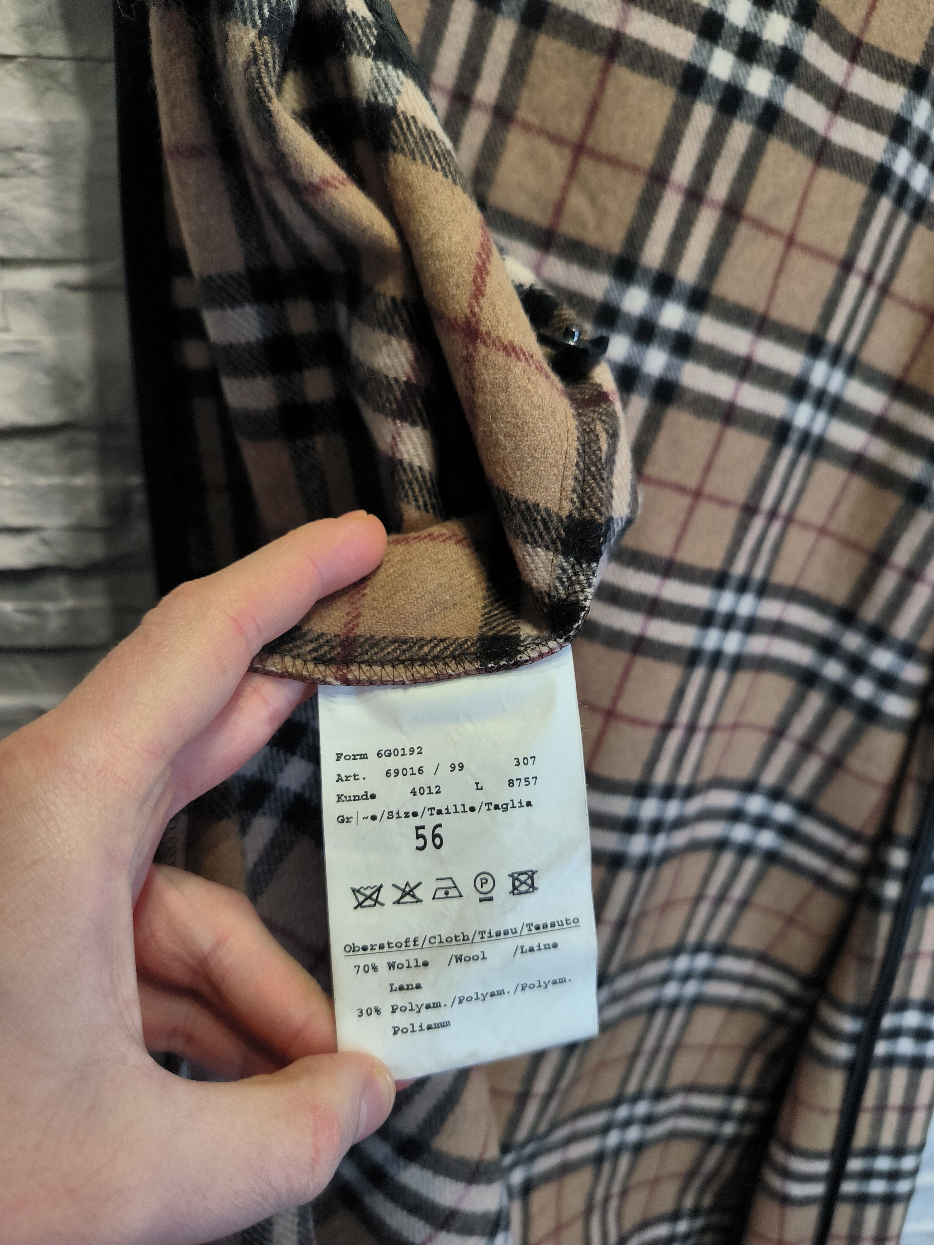 Burberry × Vintage Burberrys Nova Check Lining Coat Vintage 90s Wool Size US XL / EU 56 / 4 - 5 Thumbnail
