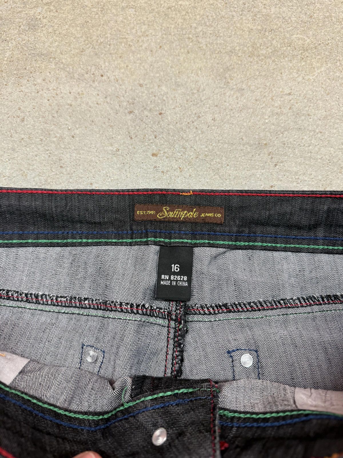Southpole Y2K South Pole Faded Wide Leg Women's Flared Jeans 16 Size 36" / US 14 / IT 50 - 5 Thumbnail