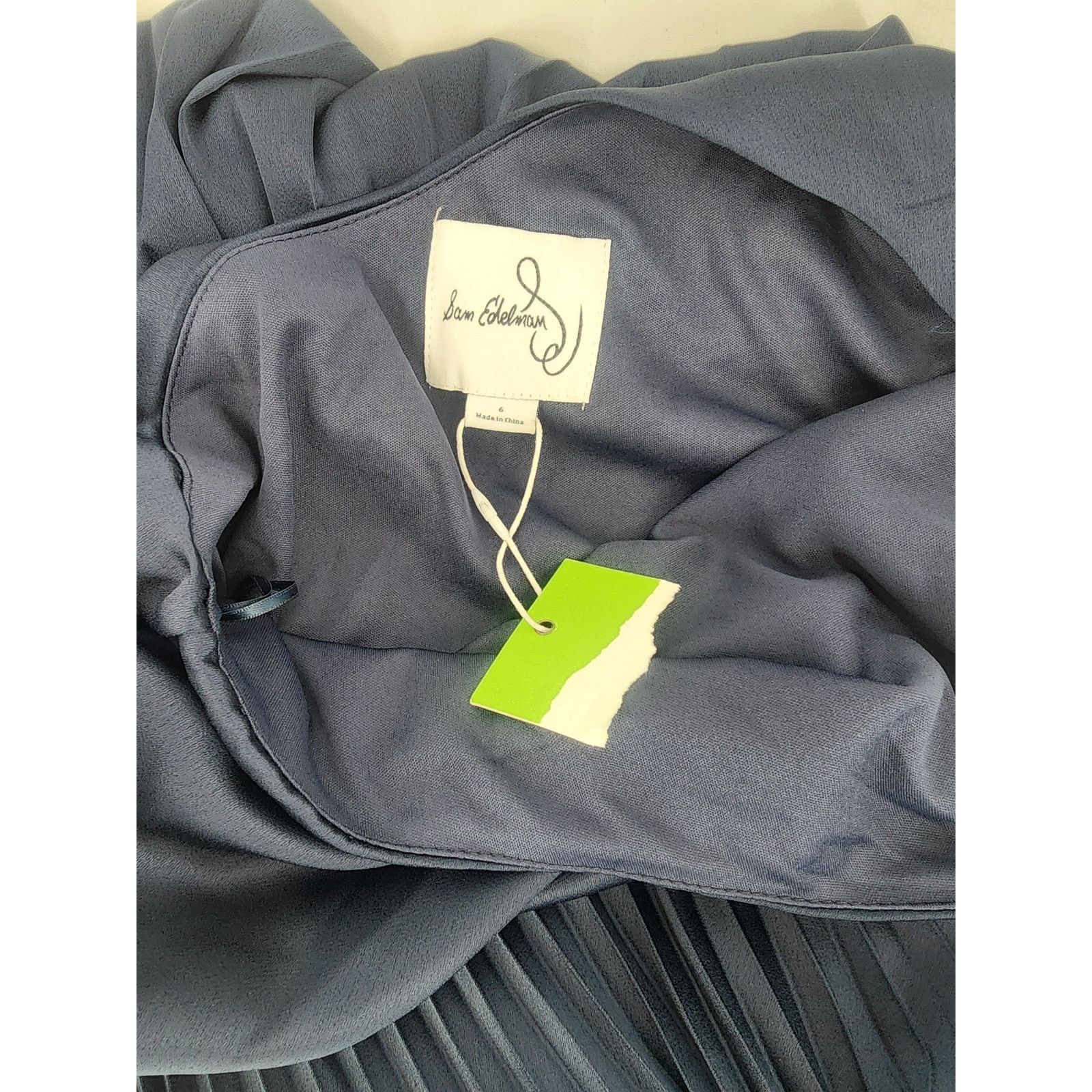 Sam Edelman Sam Edelman Navy Blue Pleated One Shoulder Dress Size 6 Size M / US 6-8 / IT 42-44 - 5 Thumbnail