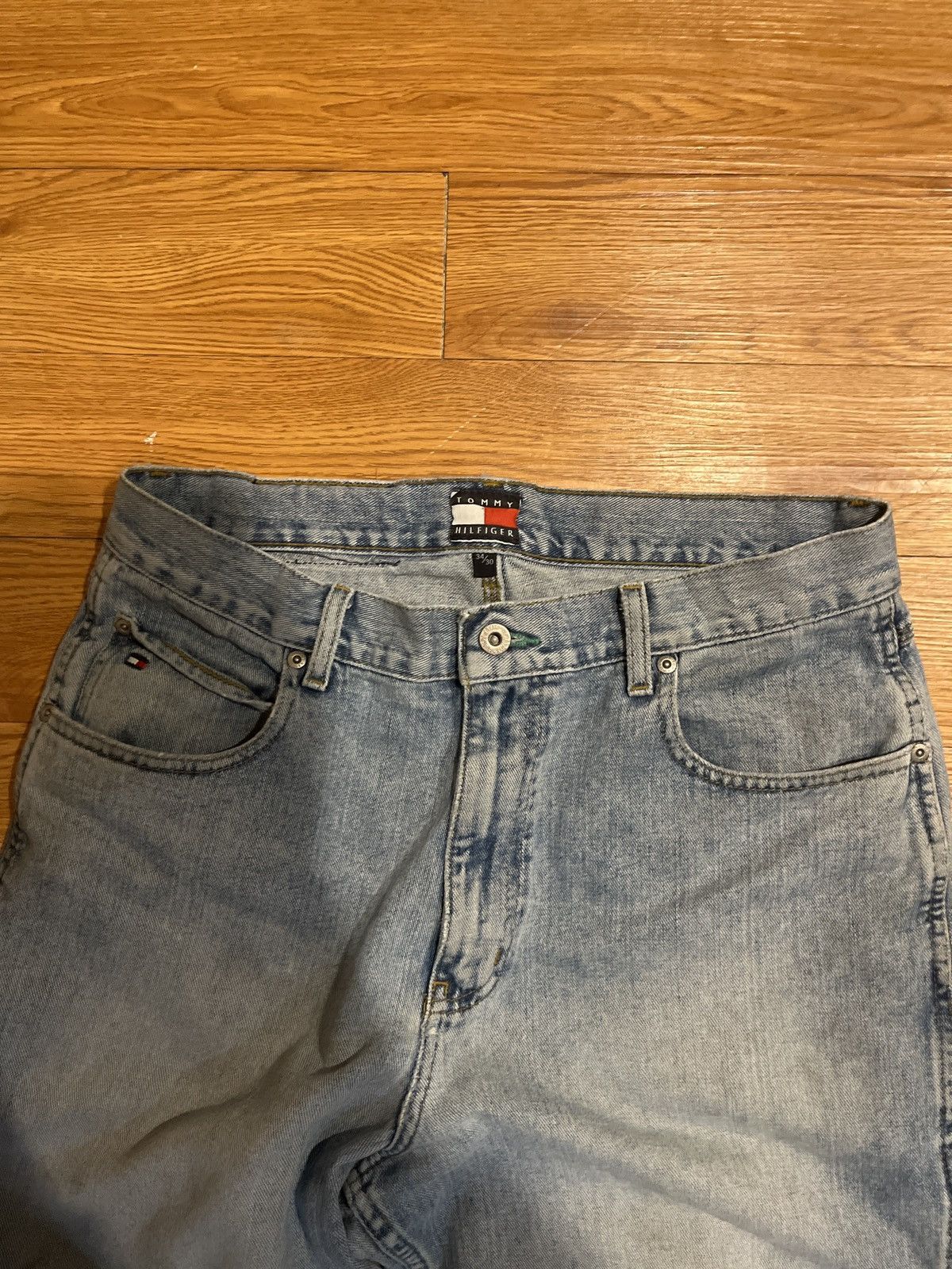 Tommy Hilfiger vintage 90’s baggy faded tommy hilfiger jeans Size US 34 / EU 50 - 3 Thumbnail
