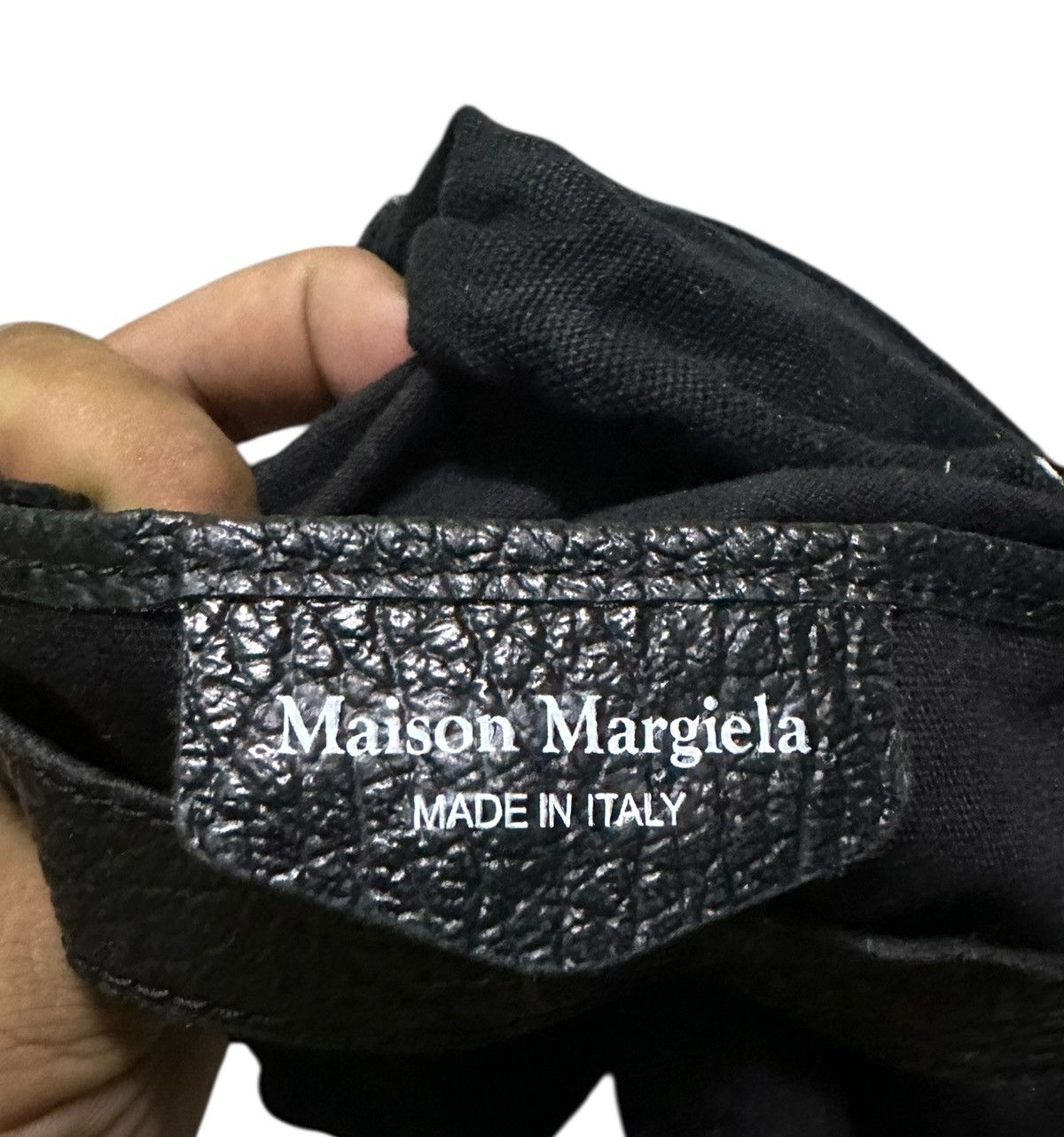 Maison Margiela Maison Margiela leather bucket bag with long silver chain Size ONE SIZE - 4 Thumbnail