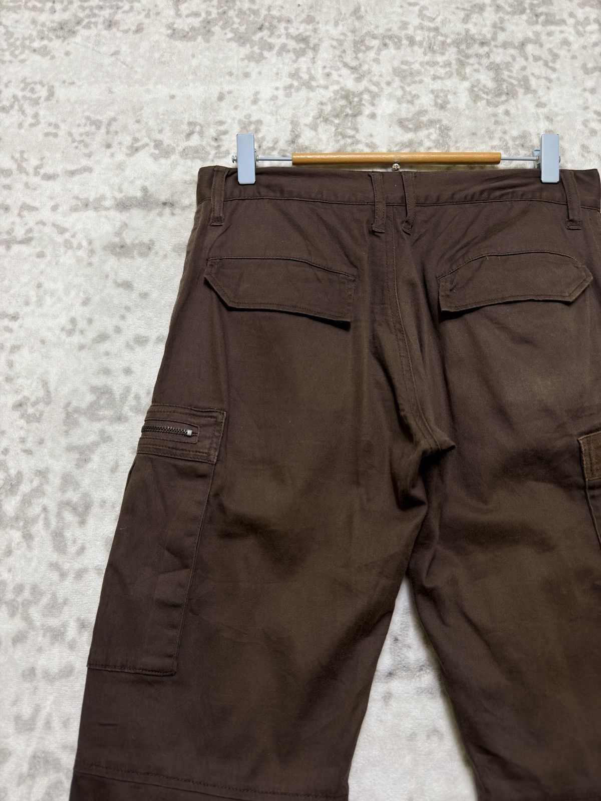 Japanese Brand Vintage Semantic Design Bondage Cargo Pants Brown Flared Y2K Size US 30 / EU 46 - 9 Thumbnail