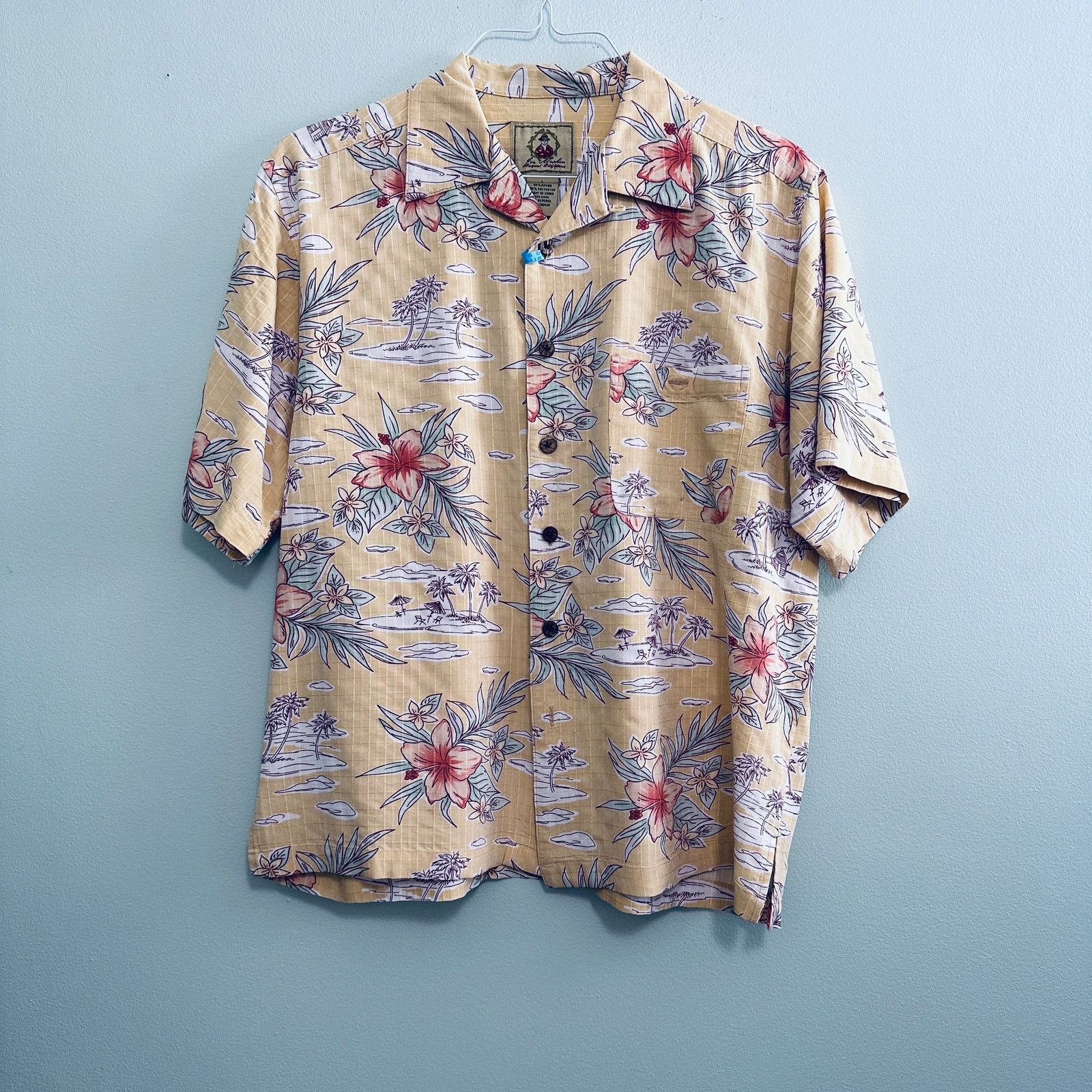 Vintage Vintage Joe Marlin yellow Hawaiian shirt Size US L / EU 52-54 / 3 - 2 Thumbnail