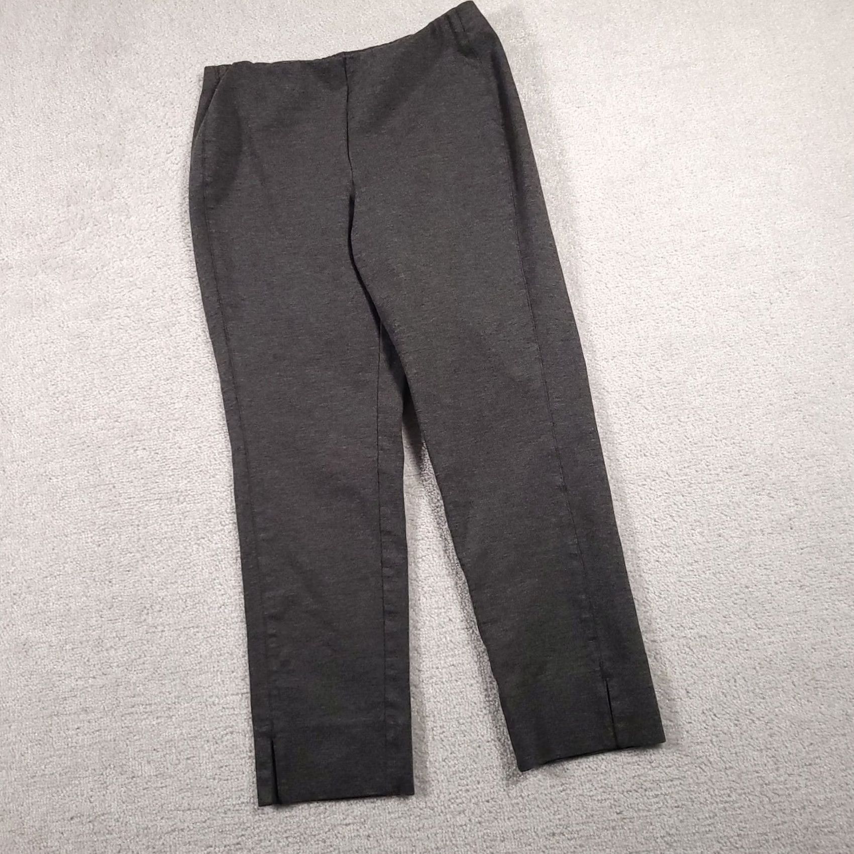 J. Jill J Jill Ponte Slim Leg Pull On Crop Pants Women's Small Gray Casual Capri Stretch Pants Size 28" / US 6 / IT 42 - 2 Thumbnail