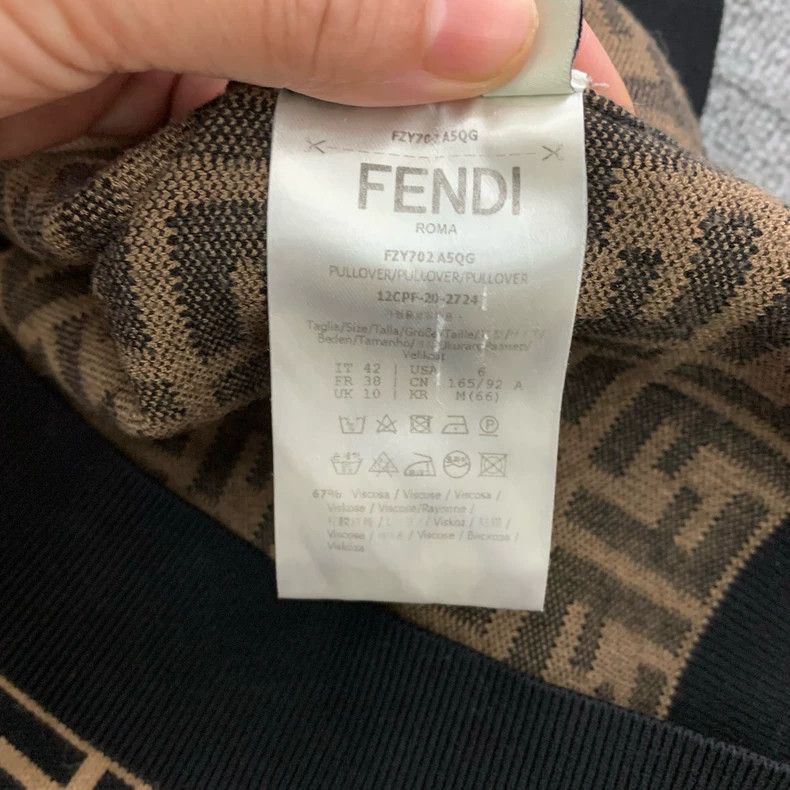 Fendi Fendi Brown double F old flower full print knitted short s Size US XS / EU 42 / 0 - 6 Thumbnail