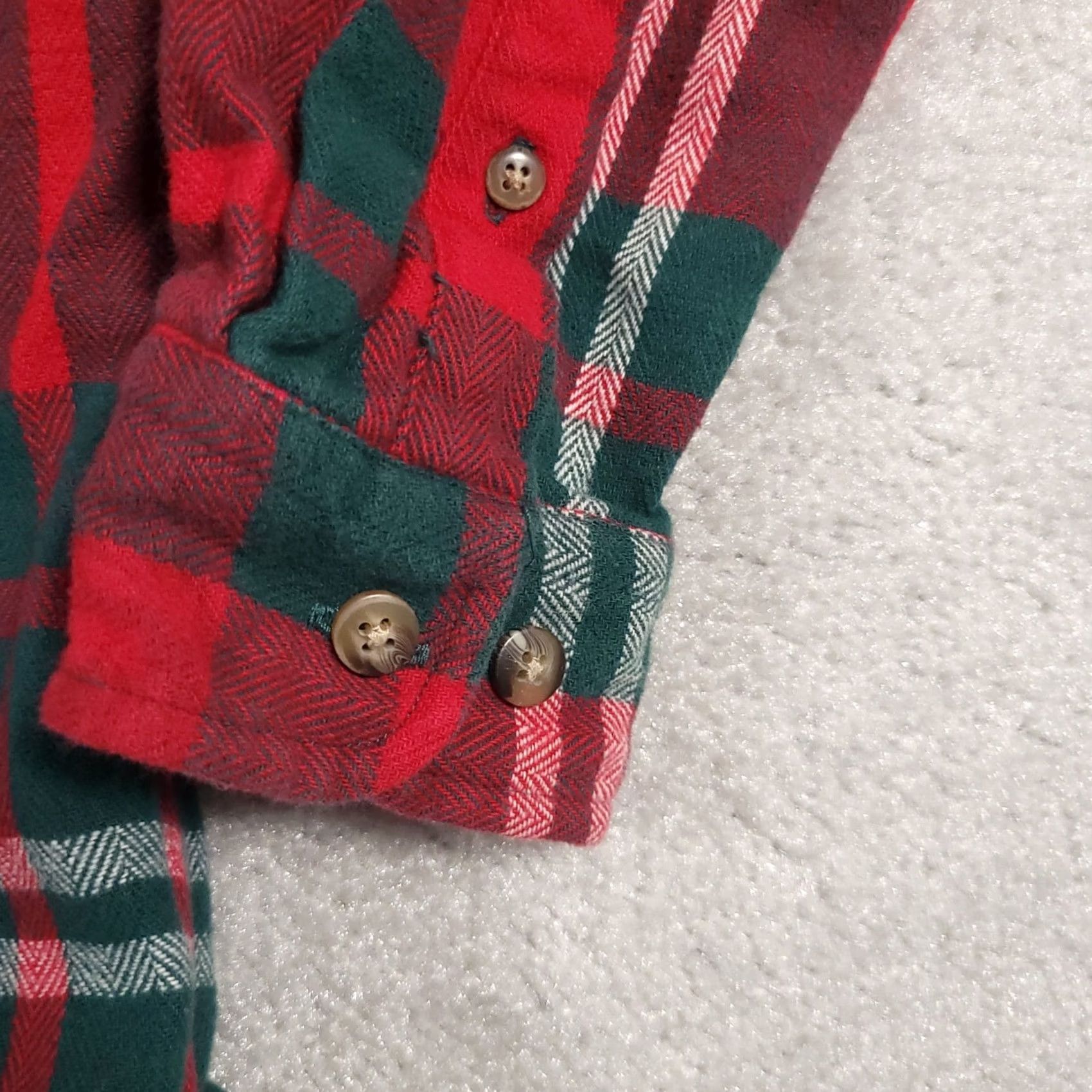 Vintage VINTAGE Structure Button Down Shirt Mens M Plaid Flannel Shacket Workwear Cabin Red Cotton Winter Spring Fall Size US M / EU 48-50 / 2 - 6 Thumbnail