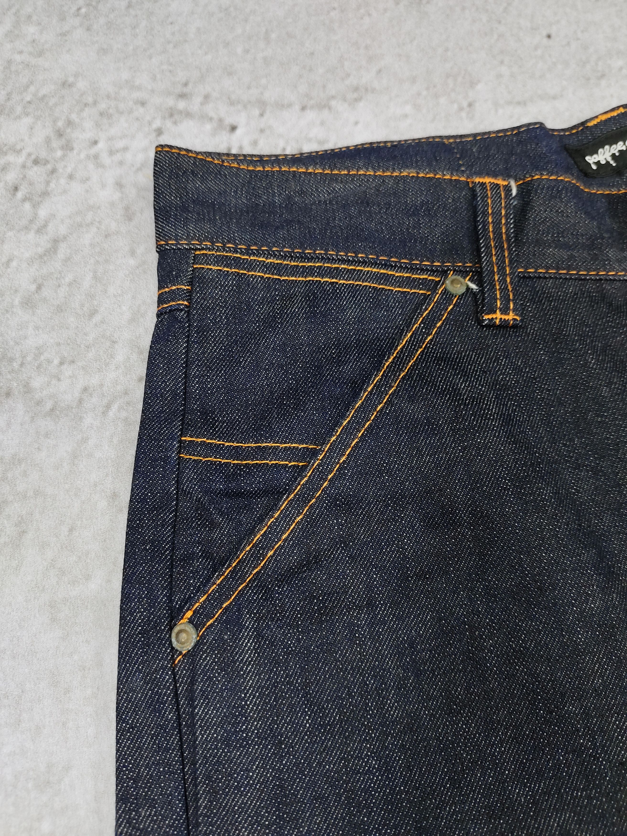 Beams Plus BEAMS- Milk & Coffee Brass Stud Hem Raw Denim Short Size US 31 - 4 Thumbnail