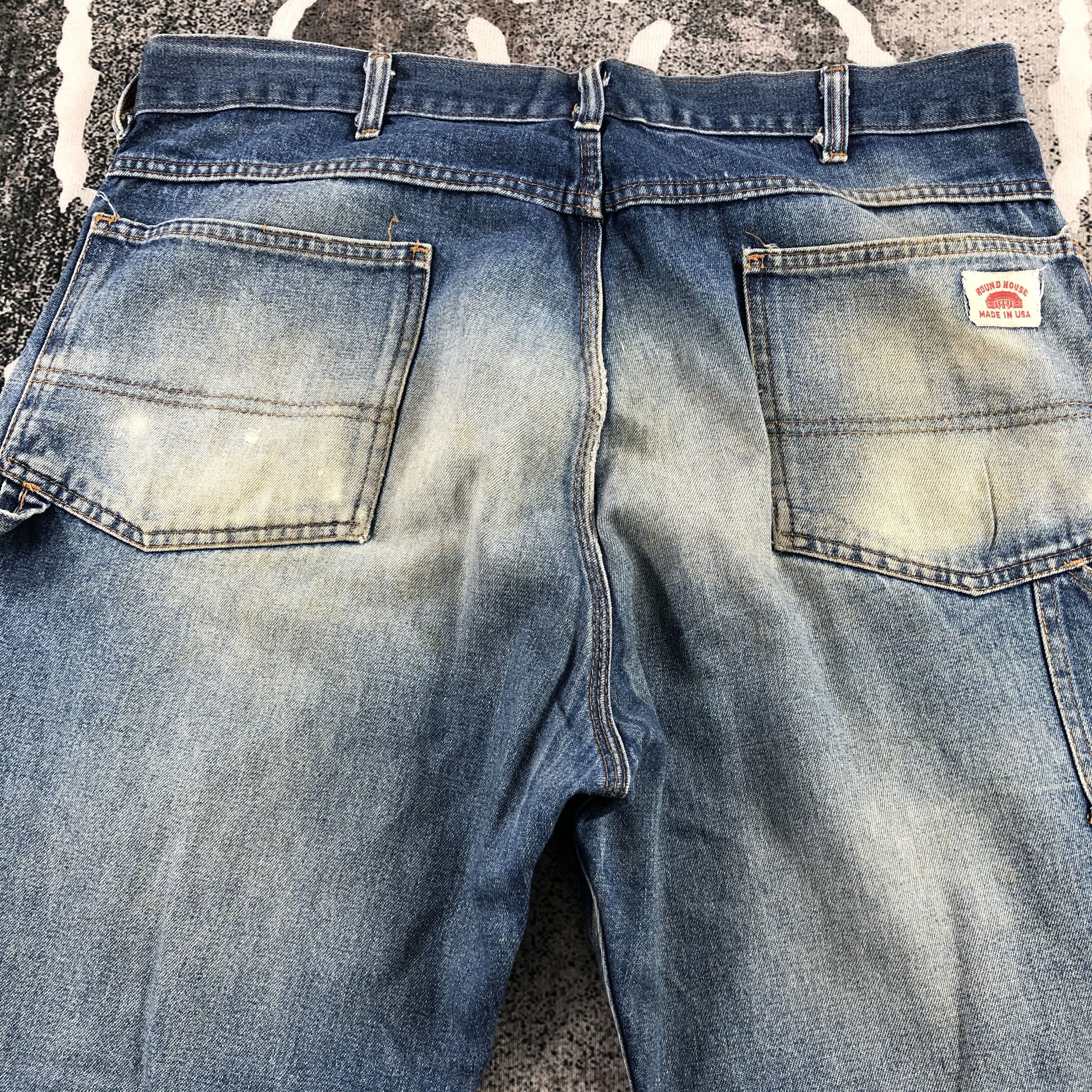 Vintage Vintage Round House Carpenter Jeans Distressed Denim KJ748 Size US 36 / EU 52 - 4 Thumbnail
