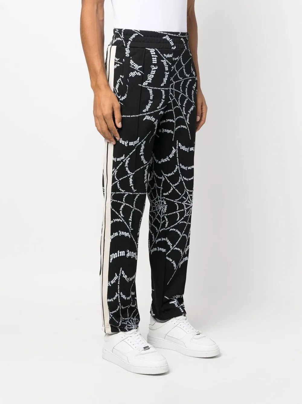 Palm Angels o1y0325 Logo Jogger & Sweatpant in Black/White Size US 34 / EU 50 - 3 Thumbnail
