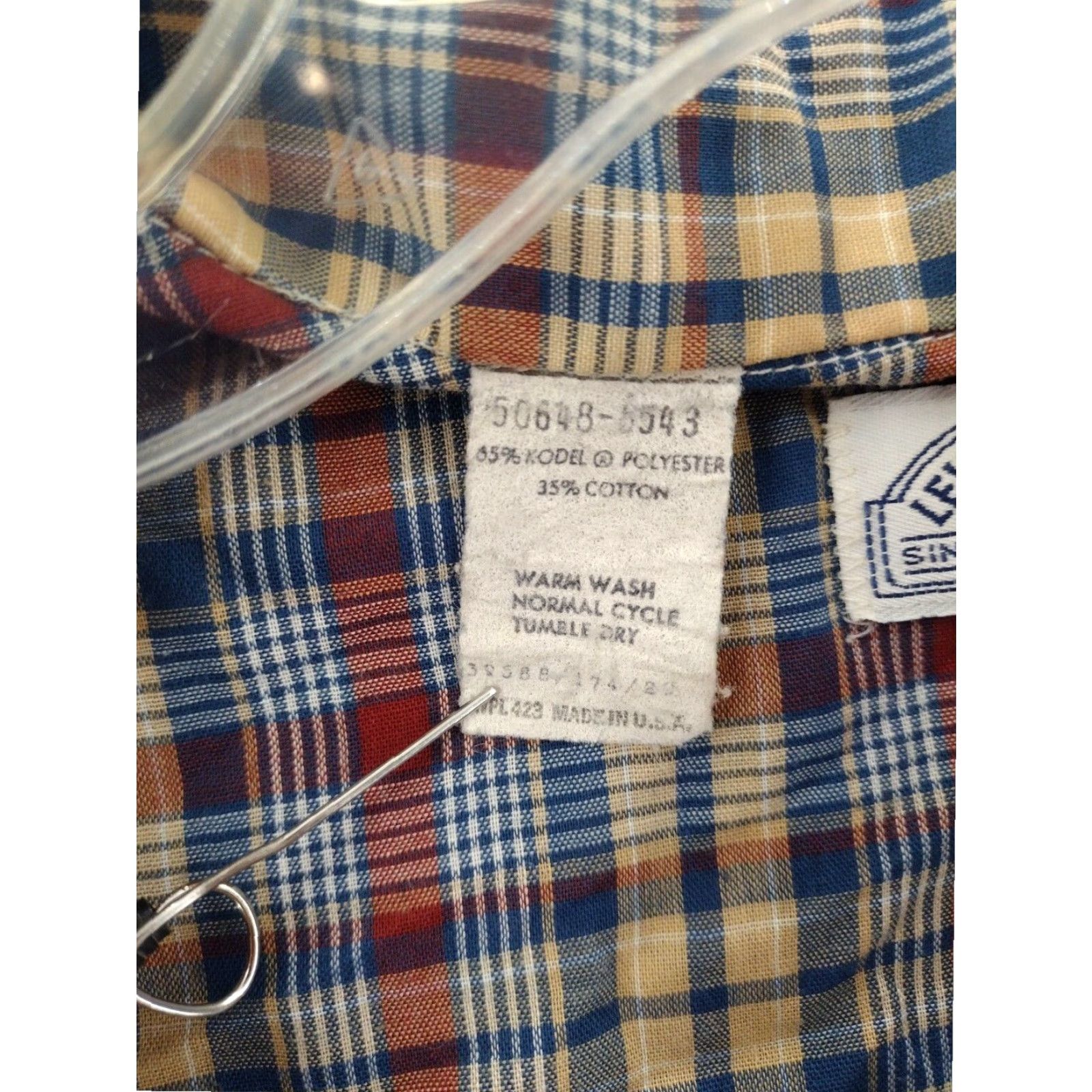 Levi's Vintage Levi Strauss Mens Medium Long Sleeve Plaid Cowboy Western Shirt Size US M / EU 48-50 / 2 - 5 Thumbnail