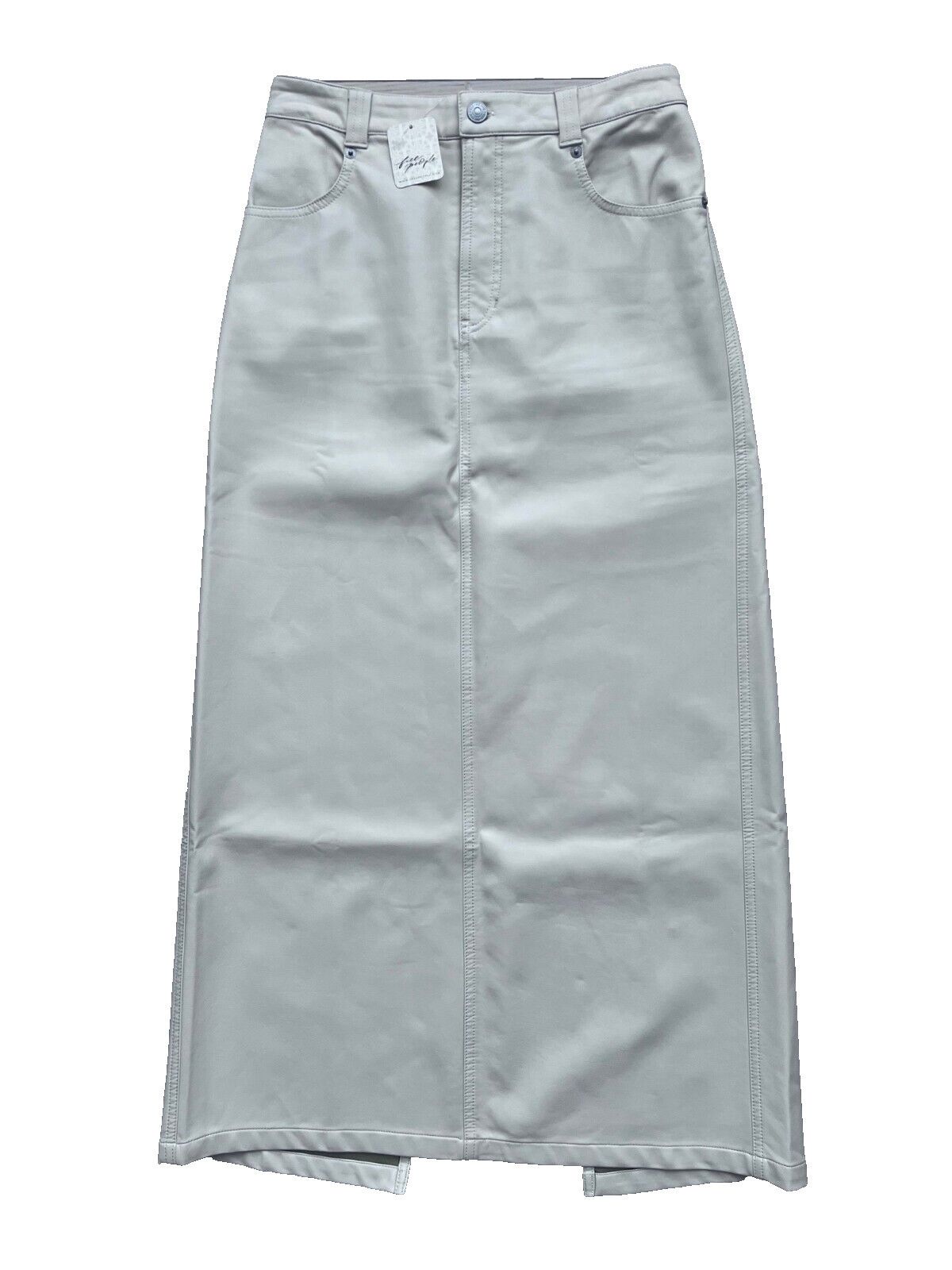 Free People Free People City Slicker Faux Leather Maxi Skirt Nilla Cream Size 25" / US 0 / IT 36 - 4 Thumbnail
