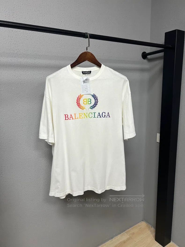Balenciaga Balenciaga Rainbow wheat ear embroidery short-sleeve Size US M / EU 48-50 / 2 - 1 Thumbnail