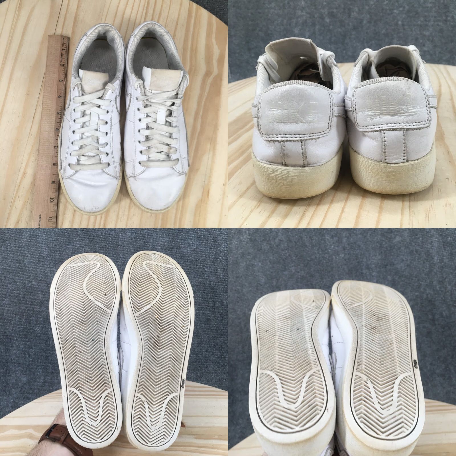 Nike Nike Blazer LE Low Top Shoes White Leather Lace Up Comfort Sneakers Womens 8 Size M / US 6-8 / IT 42-44 - 8 Thumbnail
