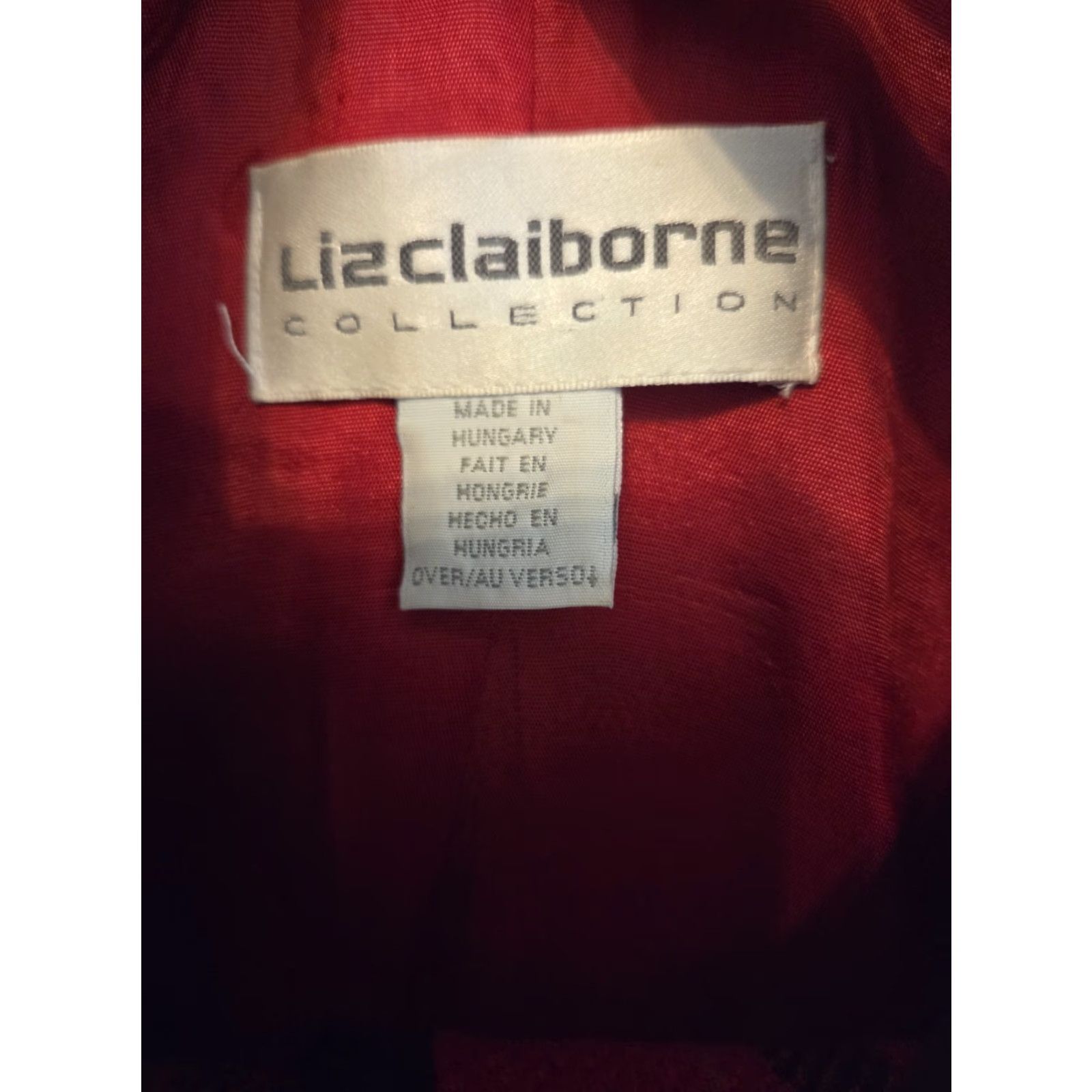 Liz Claiborne VINTAGE Liz Claiborne Blazer Jacket Wool Blend Red Plaid Five-Button Gold Button Classic 6 Womens Mens? Size M / US 6-8 / IT 42-44 - 6 Thumbnail