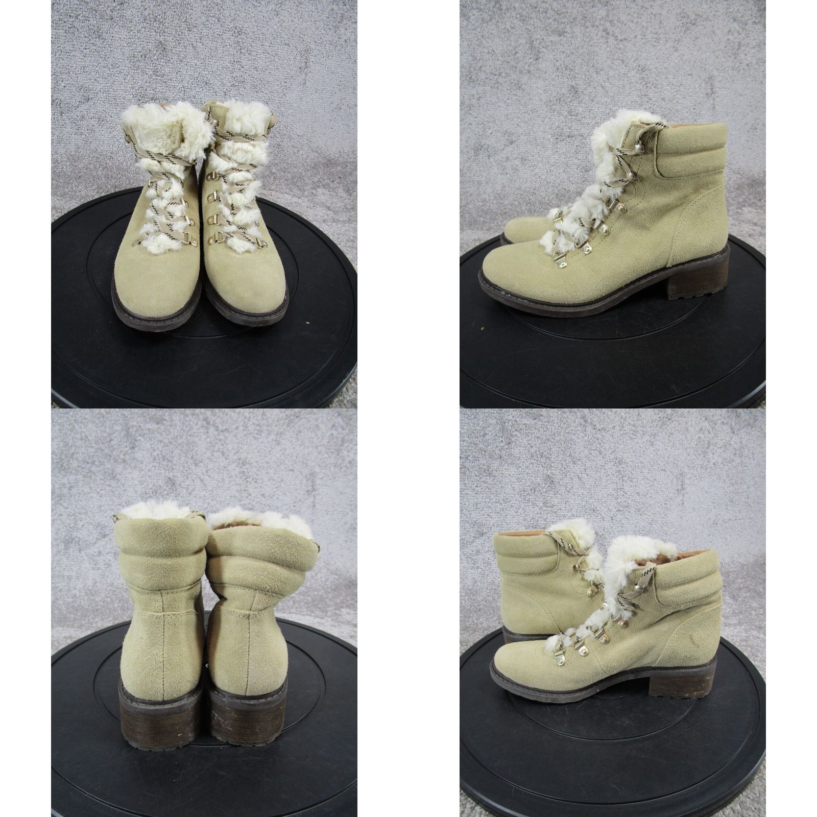 Sam Edelman Sam Edelman Boots Womens Size 7 M Darrah 2 Biege Tan Suede Hiker Heelded Grailed