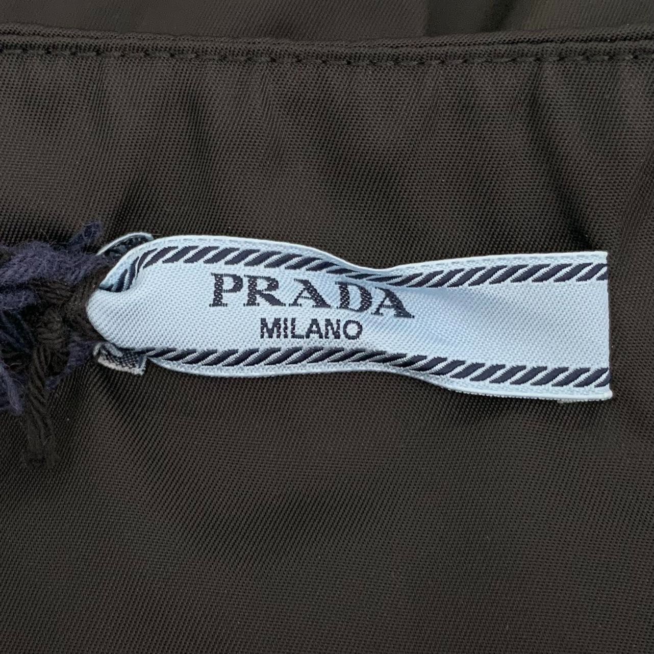 Prada Prada Black Nylon Belted Mini Skirt With Front Pocket Size 27" / US 4 / IT 40 - 6 Thumbnail