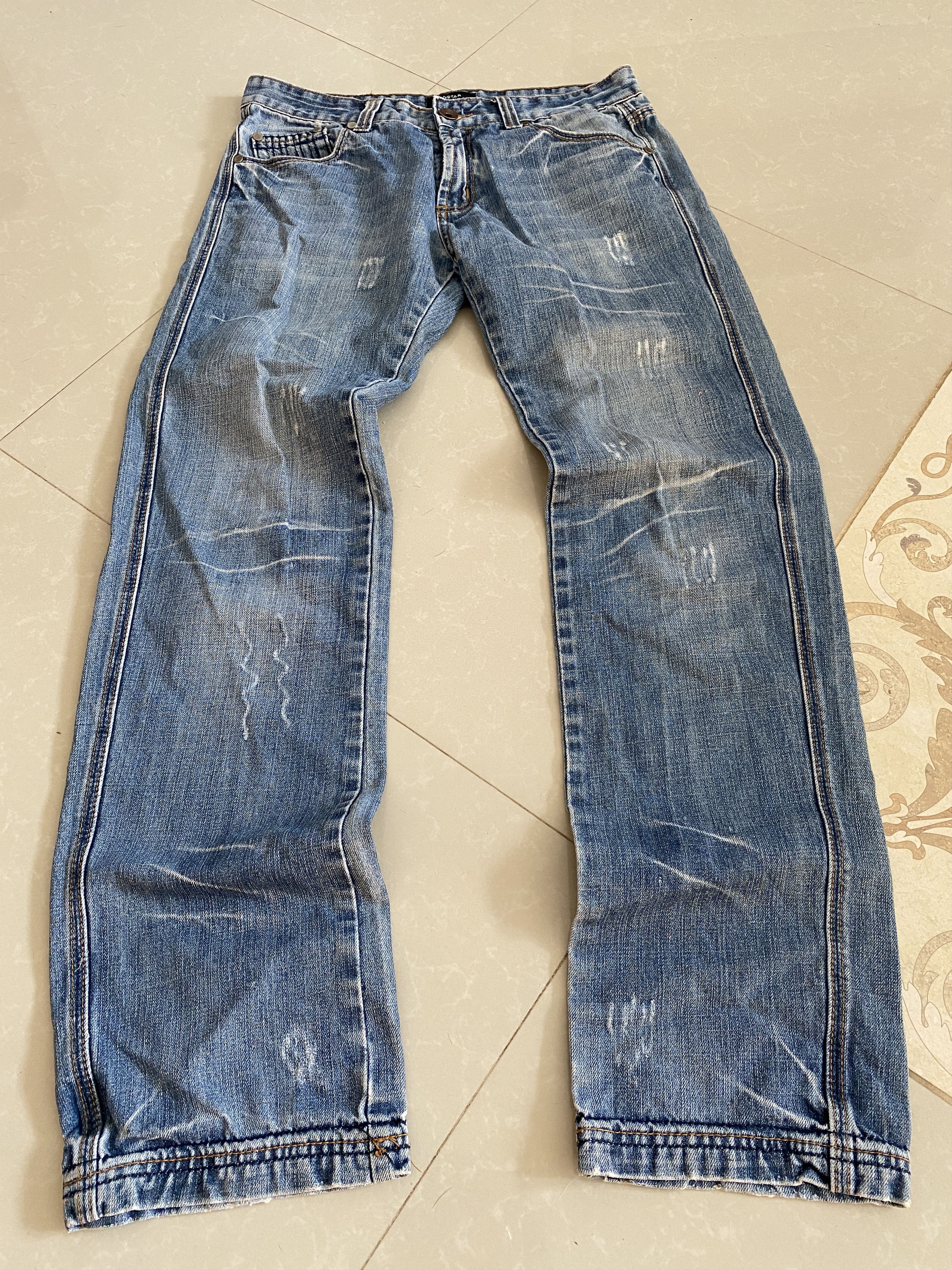 Japanese Brand Japanese Crazy Ed Hardy Style Distressed Washed Jeans Size US 32 / EU 48 - 3 Thumbnail