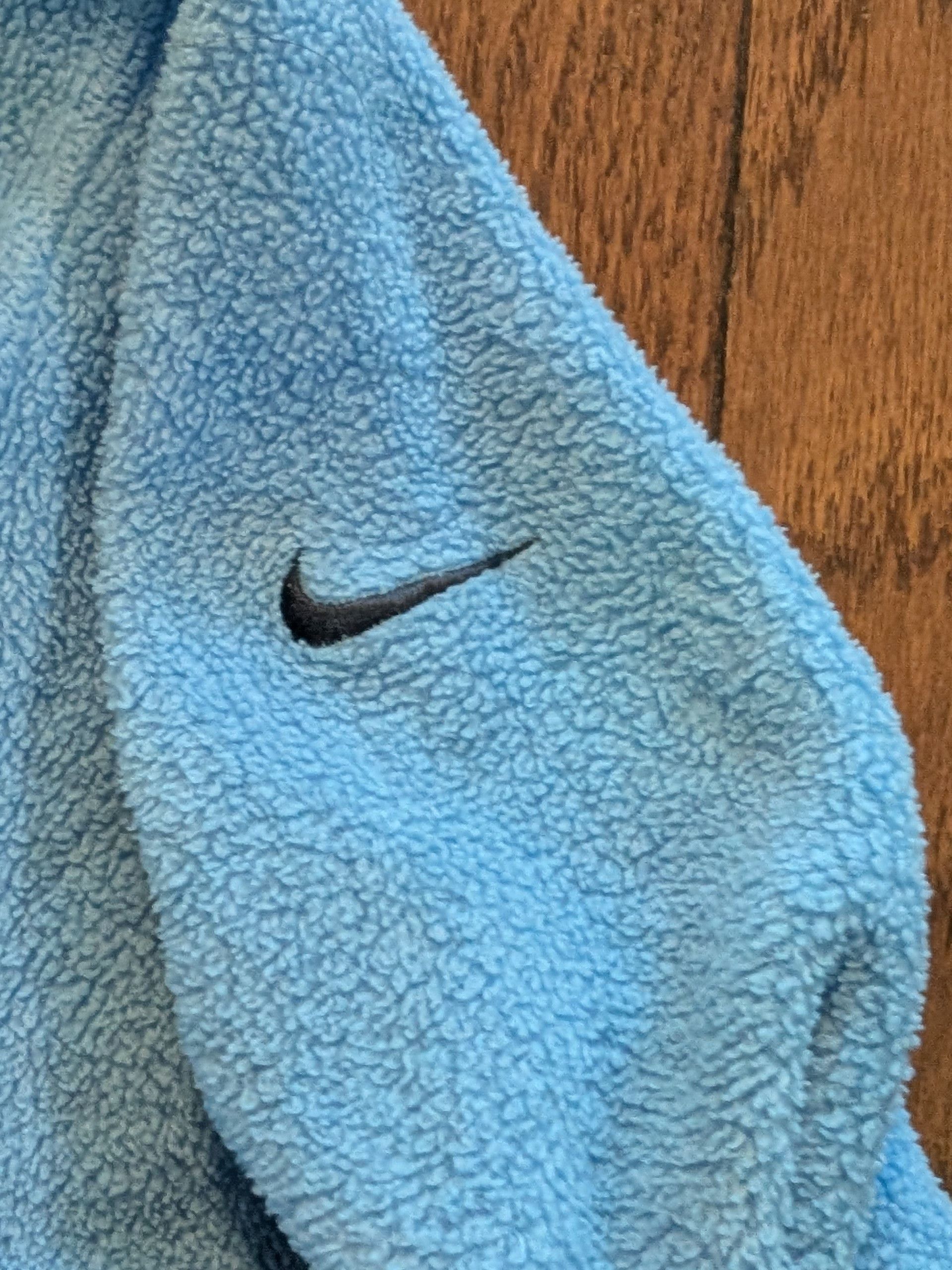 Nike Y2K Nike Baby Blue Spellout Logo Fleece Hoodie - Size L Size US L / EU 52-54 / 3 - 3 Thumbnail