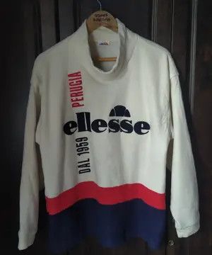 Ellesse Rare Vintage Ellesse Perugia "Dal 1959" Mock Neck Sweatshirt Size US M / EU 48-50 / 2 - 2 Thumbnail
