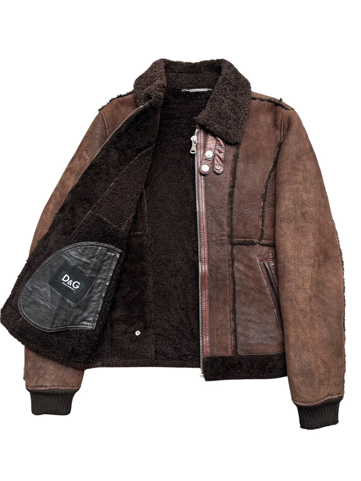 Dolce & Gabbana AW09 Lamb Leather Shearling Jacket Size US M / EU 48-50 / 2 - 3 Thumbnail