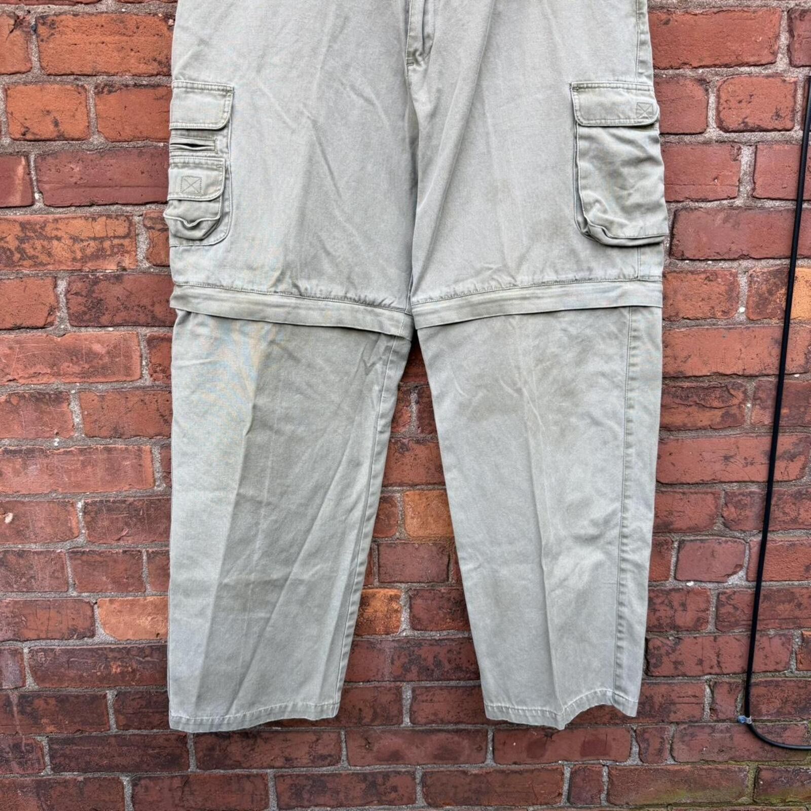 Other Vintage red head zip off summer cargo pants 00s 34-36x30 Size US 34 / EU 50 - 3 Thumbnail