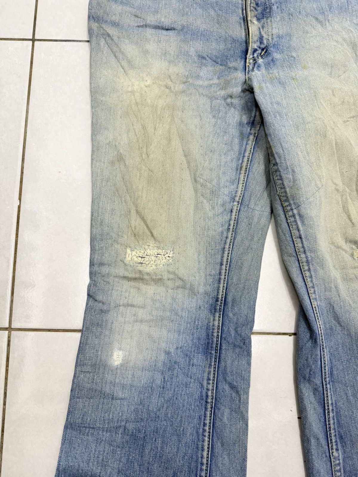 Japanese Brand Vintage Blue Way Distressed Bootcut Denim Jeans Size US 32 / EU 48 - 10 Thumbnail