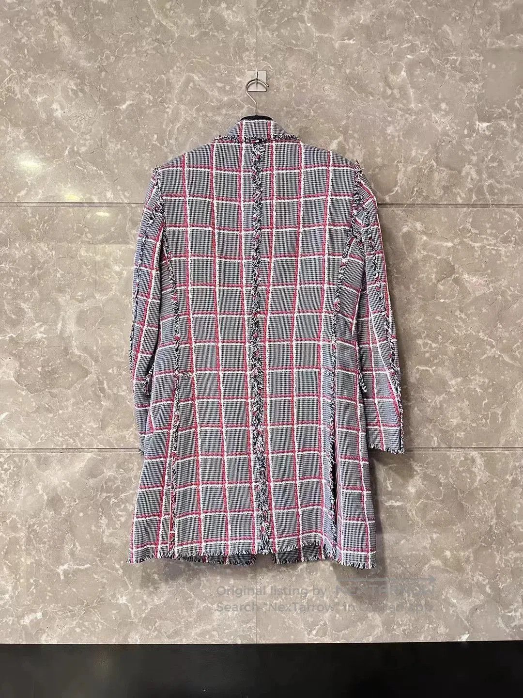 Thom Browne Thom Browne Red White Plaid Knit Coat. Size US S / EU 44-46 / 1 - 2 Thumbnail