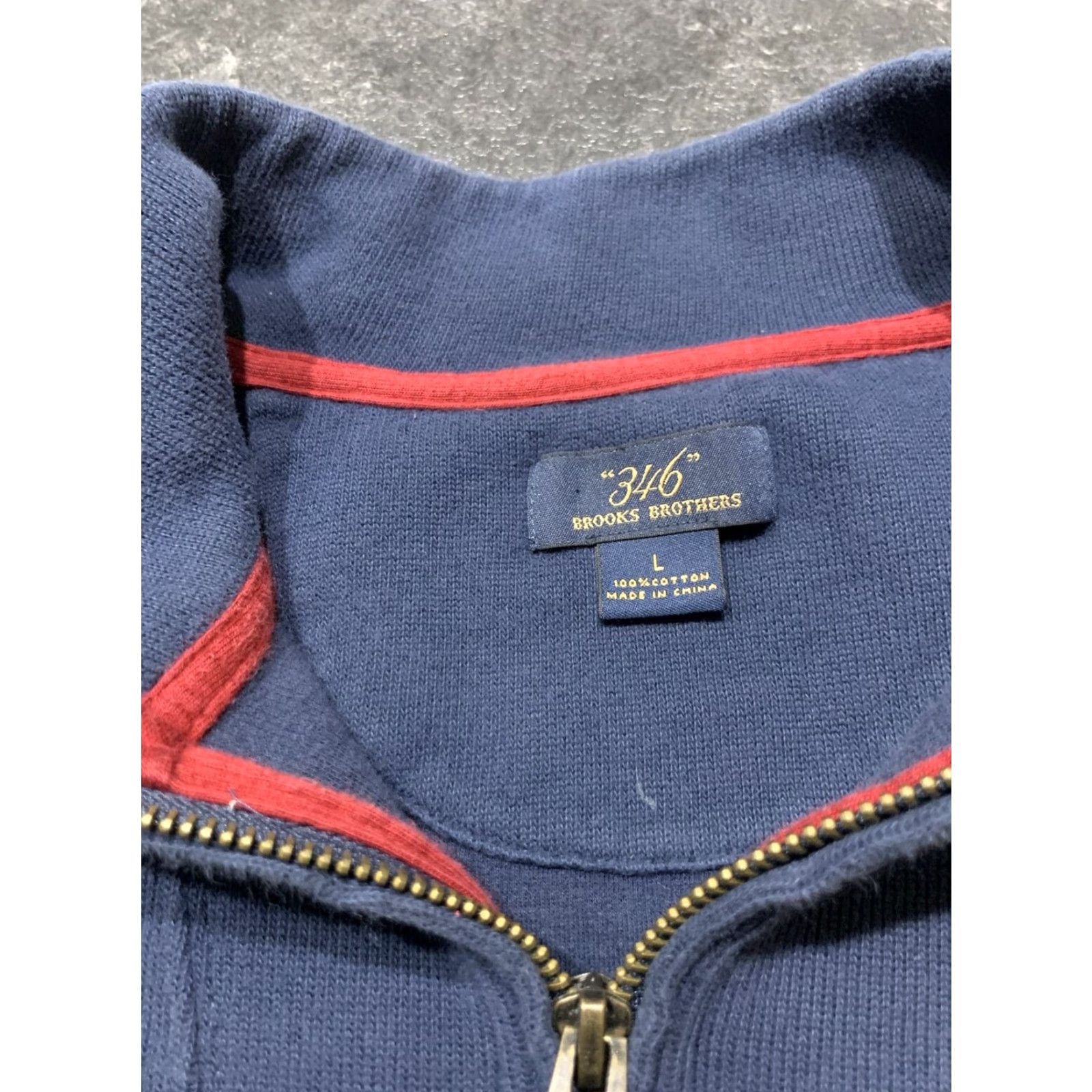 Brooks Brothers Brooks Brothers Casual Pullover Sweater Large L 1/4 Zip Mock Neck Long Sleeve Solid Blue Mens Size US L / EU 52-54 / 3 - 6 Thumbnail