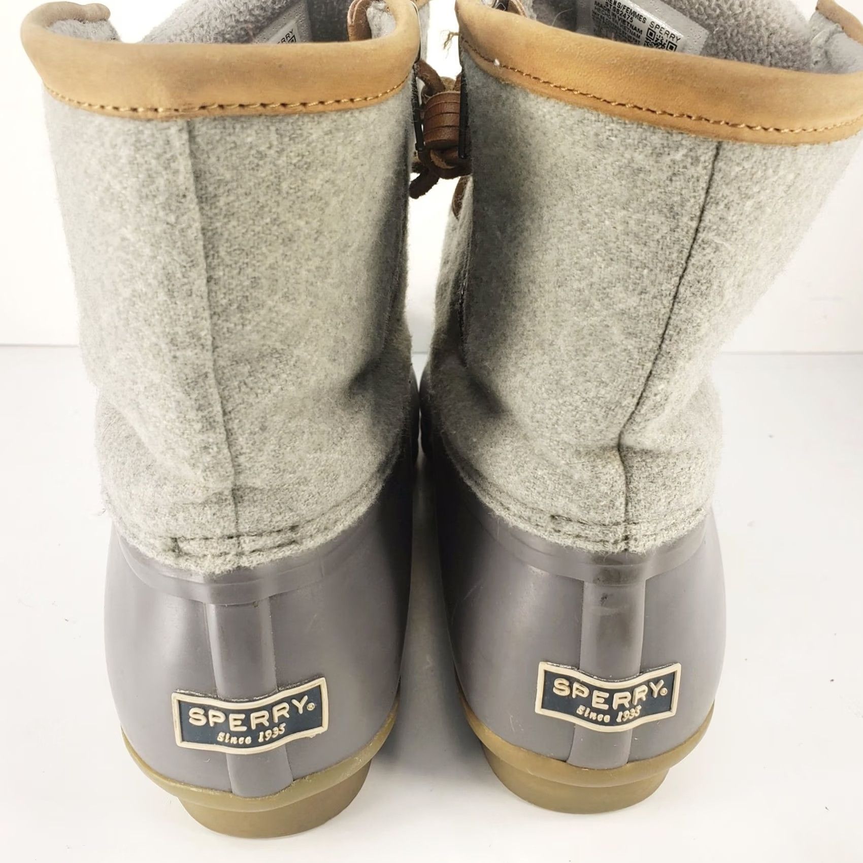 Sperry Sperry Saltwater Emboss Wool Duck Boots Dark Grey Women's Size 10M Boots Rain Duck Wool Embossed Gray SPERRY Saltwater Shoes Womens 10M Size US 10 / IT 40 - 6 Thumbnail