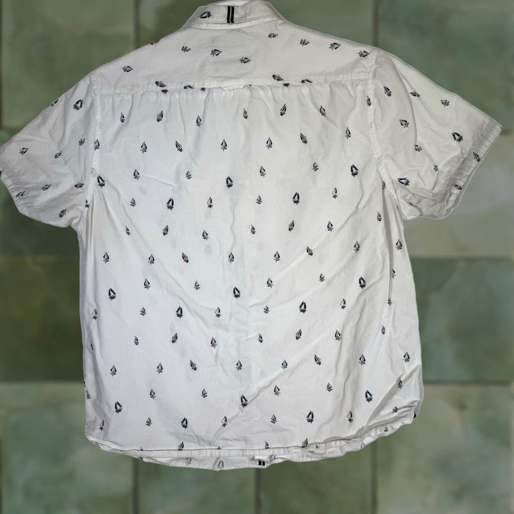 Vintage Cactus Man Shirt XL White Boat Print 100% Cotton Slim Fit Button-Down M6 Men’s Size US XL / EU 56 / 4 - 1 Thumbnail