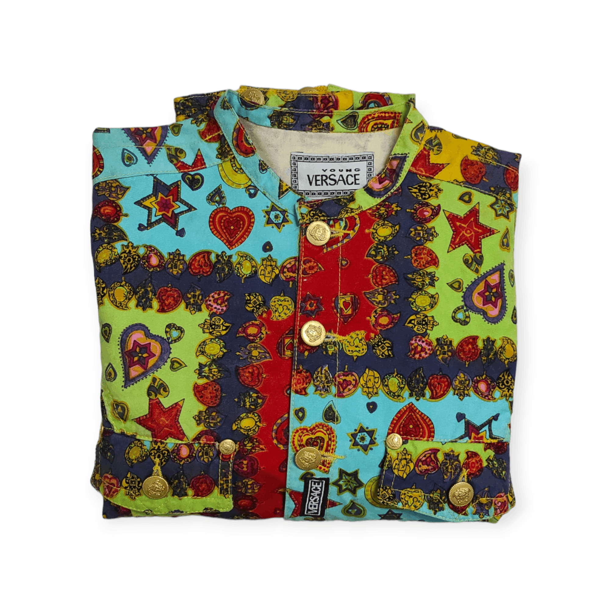 Versace Archive 90's YOUNG VERSACE MULTIPRINT BAROQUE CROPPED JACKET Size M / US 6-8 / IT 42-44 - 14 Thumbnail