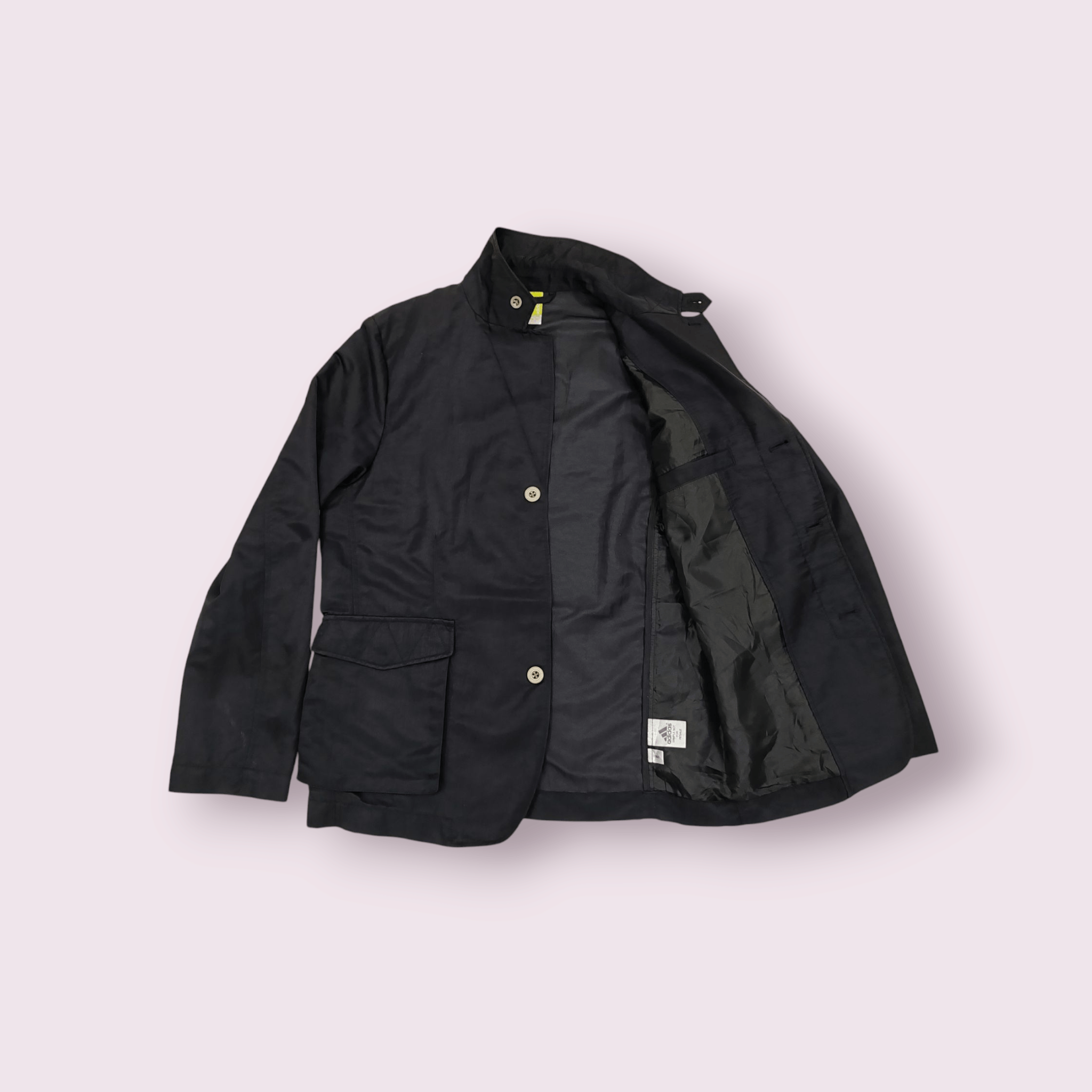 Adidas × Designer LIMITED SAMPLE Adidas The Three Stripes Blazer Mens Black Size 42S - 3 Thumbnail