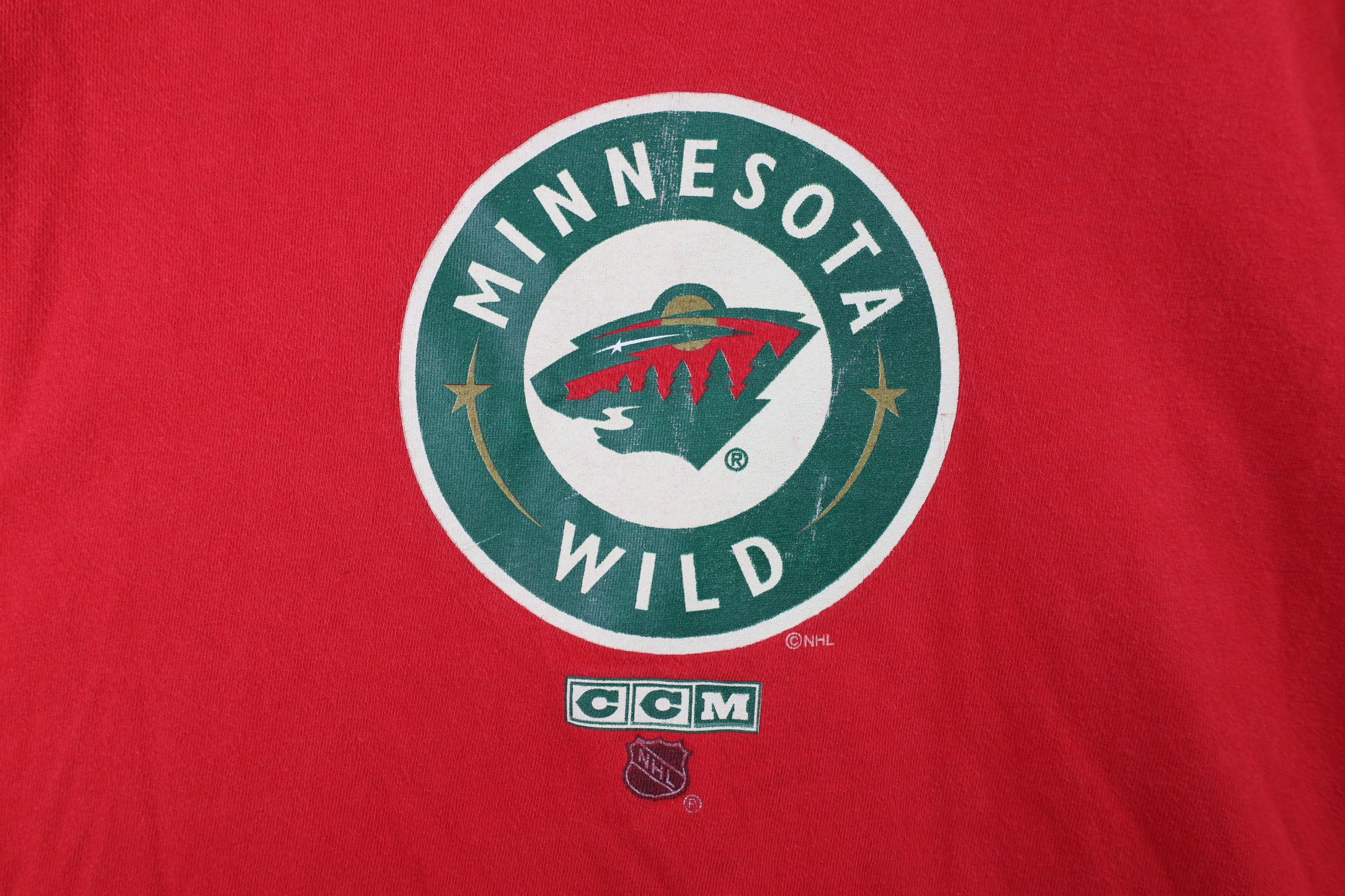 Ccm × Vintage Vintage CCM Hockey Distressed Minnesota Hockey T-Shirt Red Size US L / EU 52-54 / 3 - 4 Thumbnail