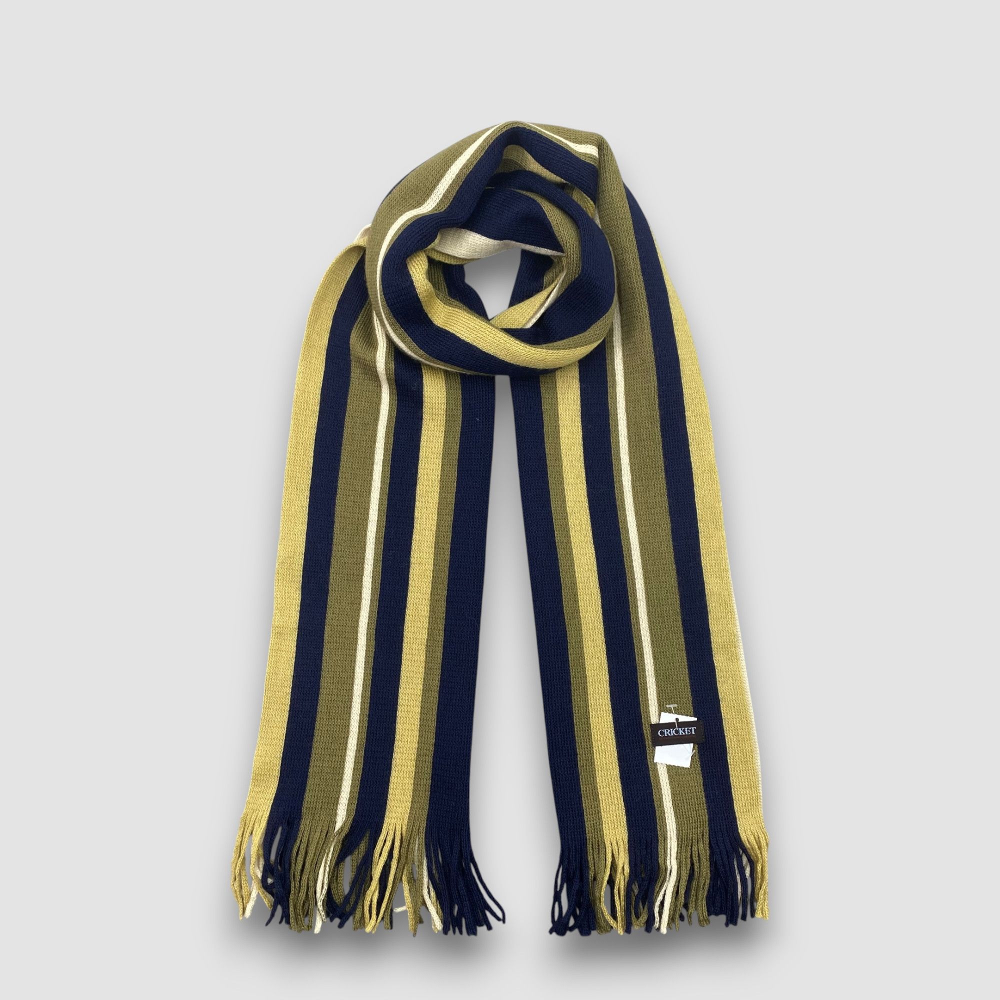 Japanese Brand Vintage Cricket Scarf Muffler Wool Ribbed Knit Wrap Scarves Size ONE SIZE - 1 Thumbnail