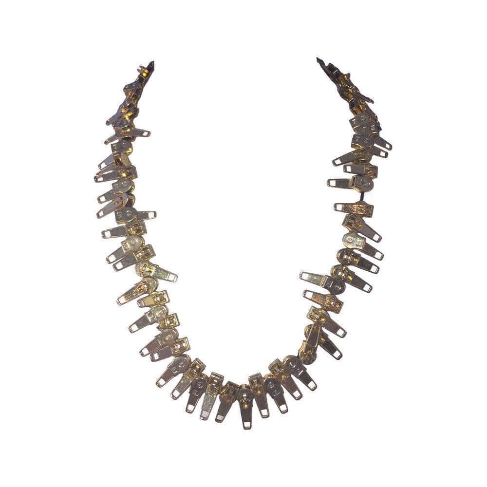 Marc Jacobs Marc Jacobs Gold Tone Statement Punk Zipper Necklace Size ONE SIZE - 2 Thumbnail
