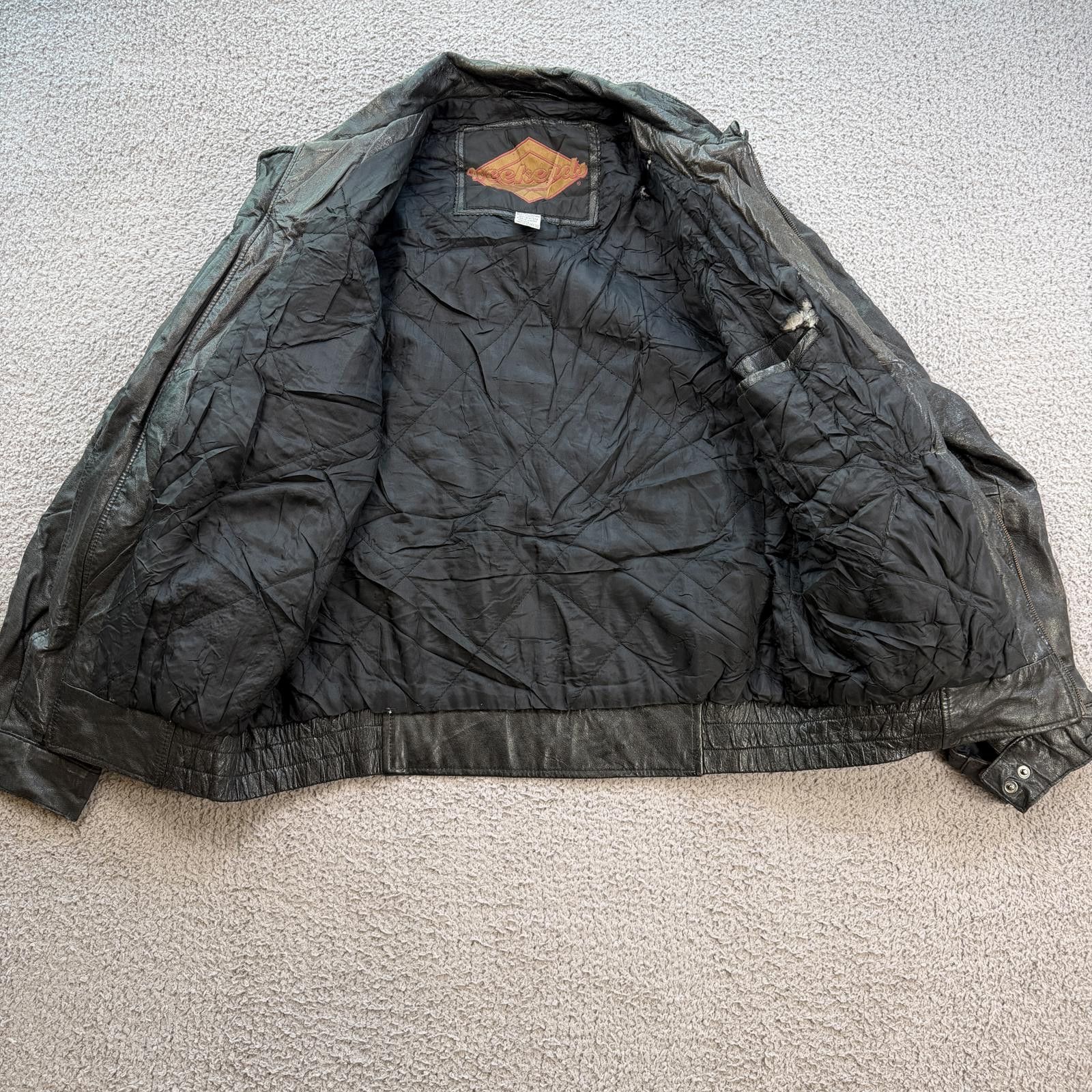 The Weeknd Vintage 90s Weekends Genuine Leather Bomber Jacket Black LT Size US L / EU 52-54 / 3 - 5 Thumbnail