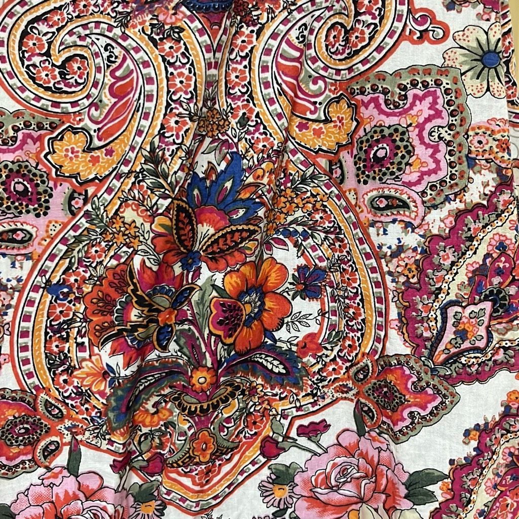 Other OndadeMar Women Small Pink Floral Paisley One Shoulder 100% Size S / US 4 / IT 40 - 4 Thumbnail