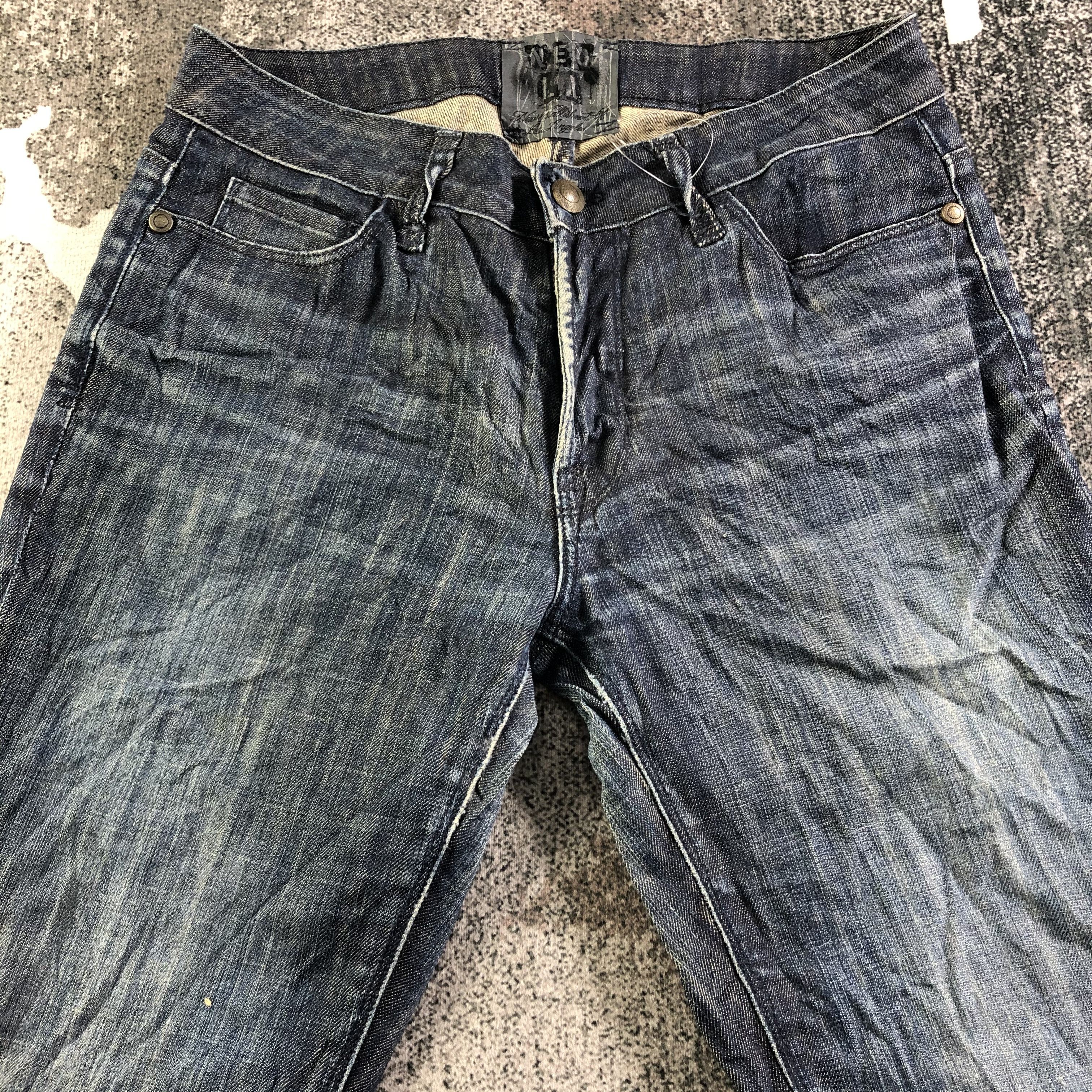 Japanese Brand Neo LA Jeans Dark Wash Denim KJ2971 Size US 31 - 3 Thumbnail
