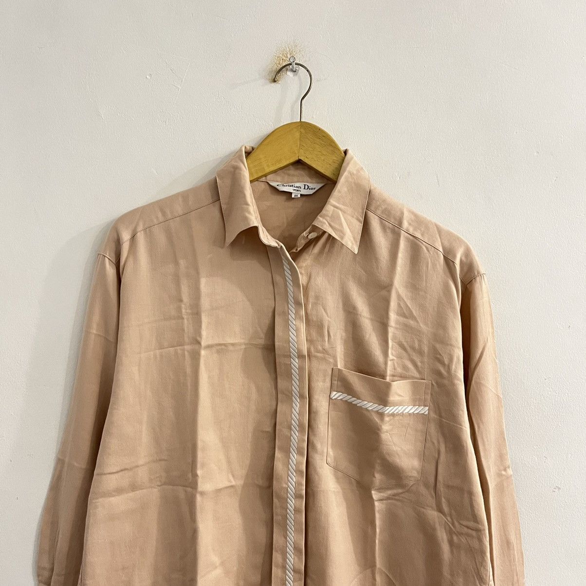 Dior Christian Dior Peach Left Button Shirt Size US M / EU 48-50 / 2 - 2 Thumbnail