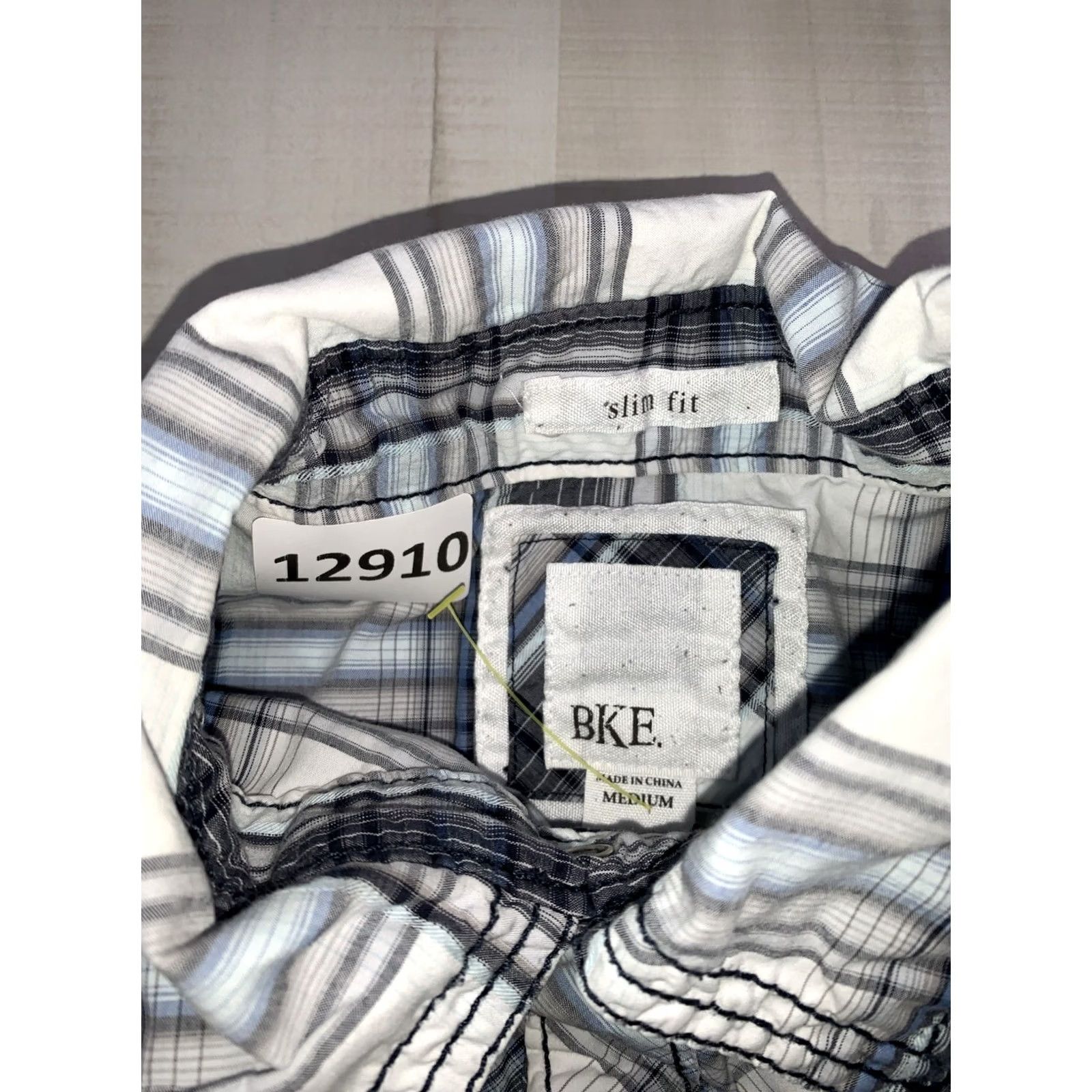 Vintage BKE Buckle Jeans Pearl Snap Western Plaid Slim Fit Shirt Medium-12910 Size US M / EU 48-50 / 2 - 4 Thumbnail