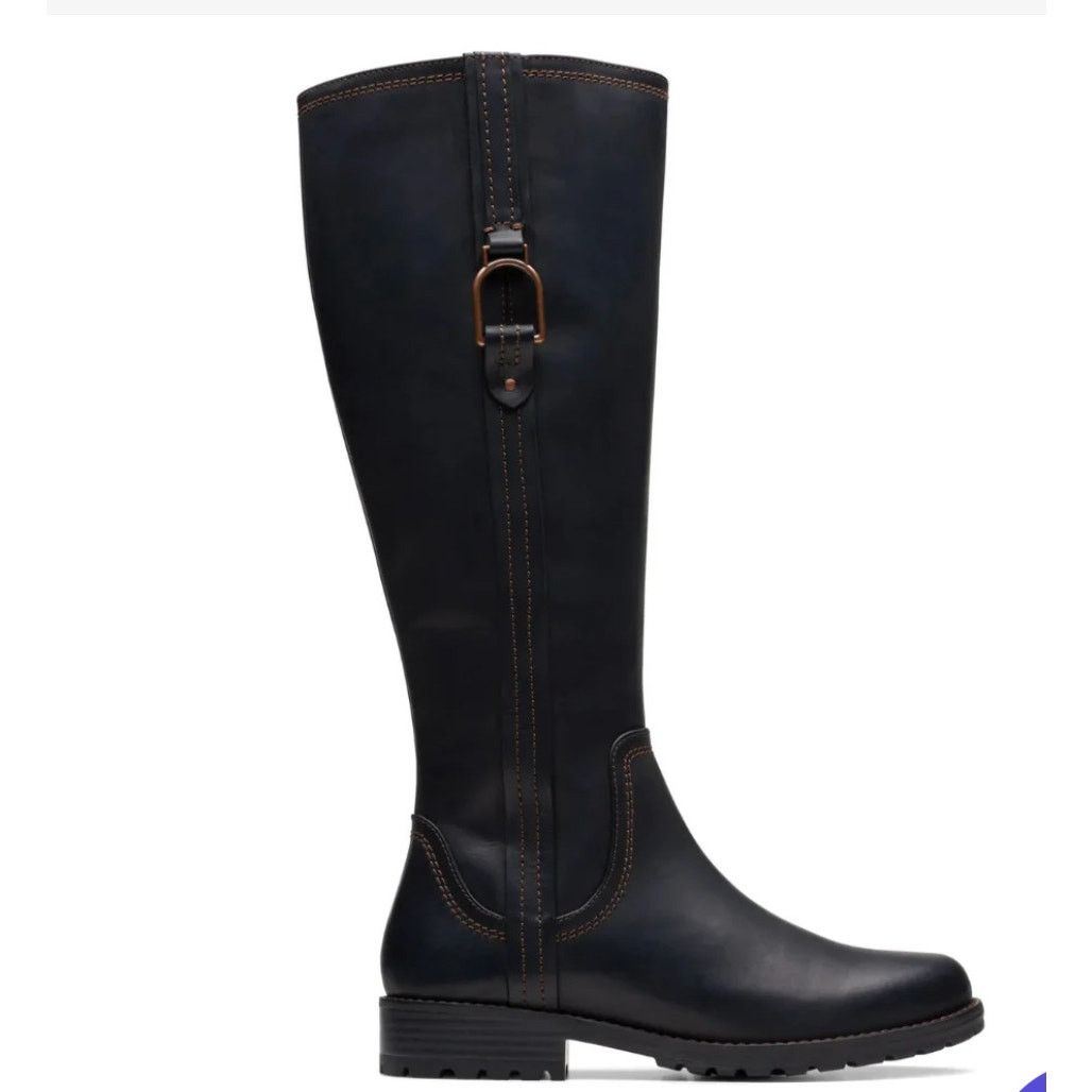 Clarks Clarks Aspra Hi Women’s Black Leather Size 8.5 M NWT Size US 8.5 / IT 38.5 - 1 Thumbnail