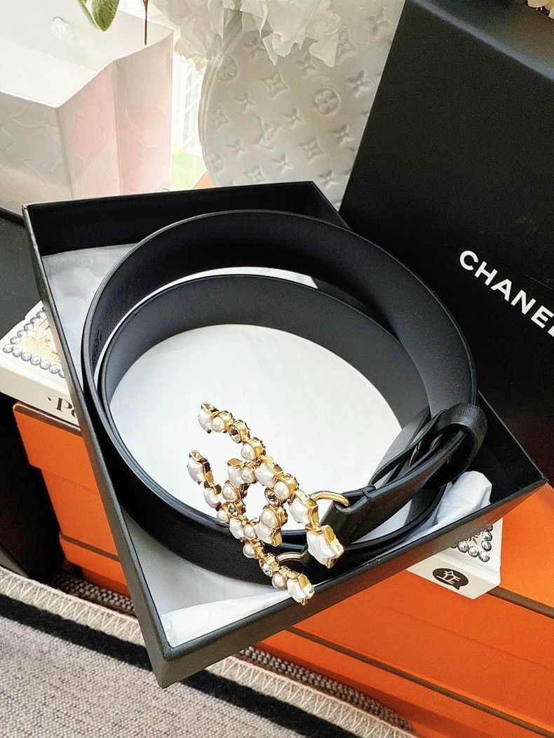 Chanel Chanel White Star Pearl CC Belt Size ONE SIZE - 4 Thumbnail