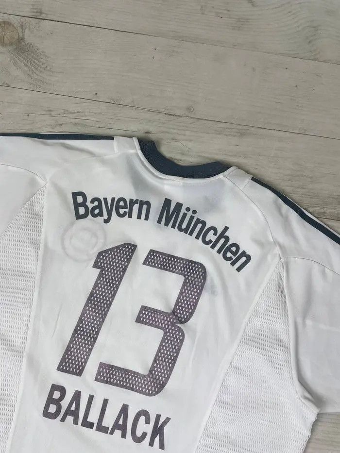 Adidas Adidas Bayern Munich 2002 2004 Ballack #13 Away Shirt Size US XL / EU 56 / 4 - 12 Thumbnail