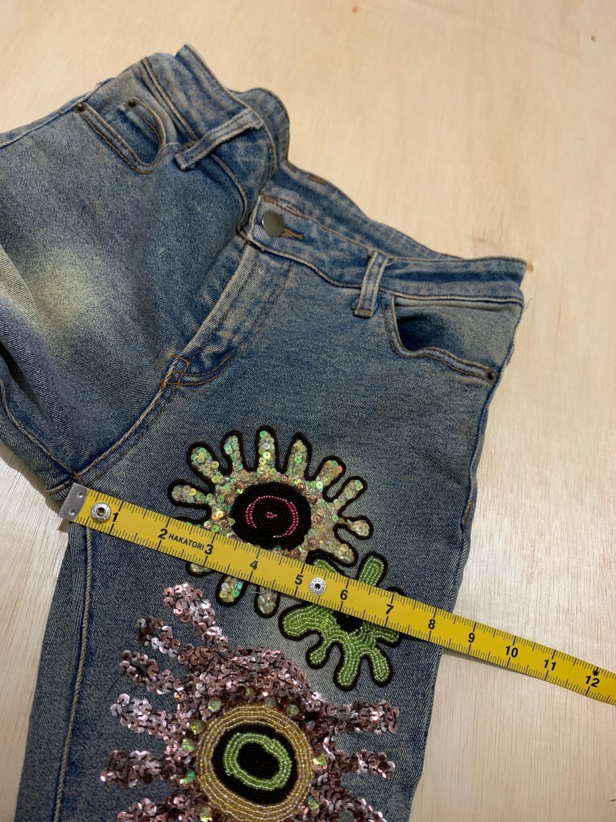 20471120 × Japanese Brand × Vintage Vintage Flare Gothic Jeans Bootcut Size 28" / US 6 / IT 42 - 10 Thumbnail