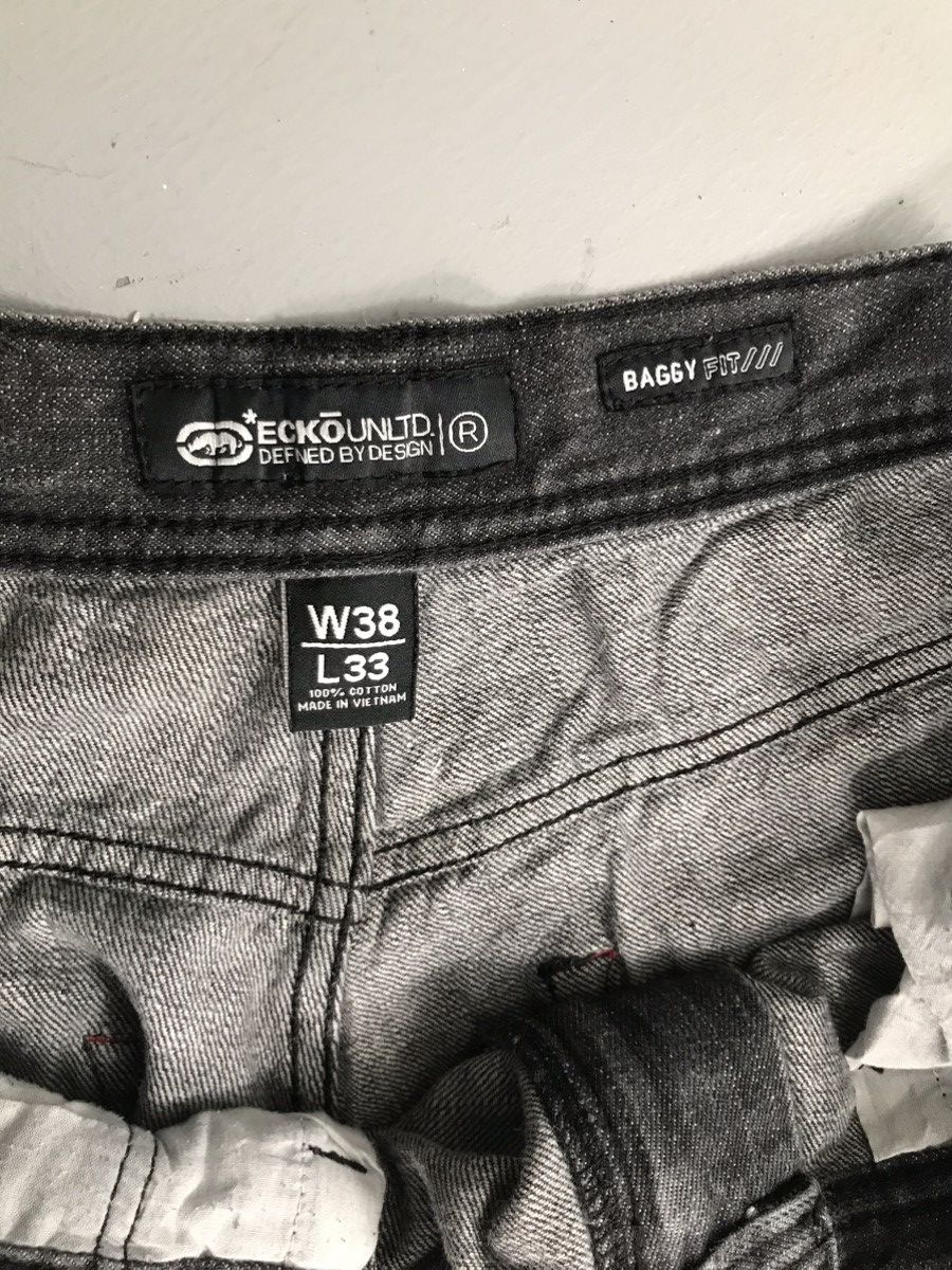 Ecko Unltd. × Vintage Vintage Ecko UNLTD. Baggy fit printed spell out denim Size US 37 - 7 Thumbnail