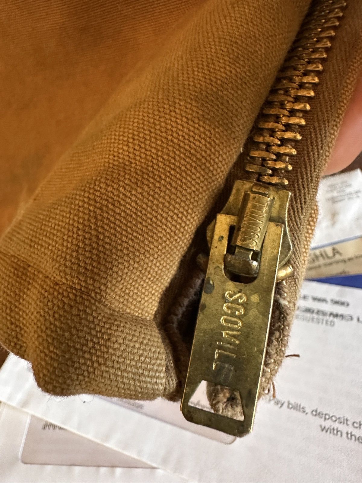 Vintage Big Smith USA Duck Canvas Work suit trashed dirty insulated Size US 39 - 11 Thumbnail